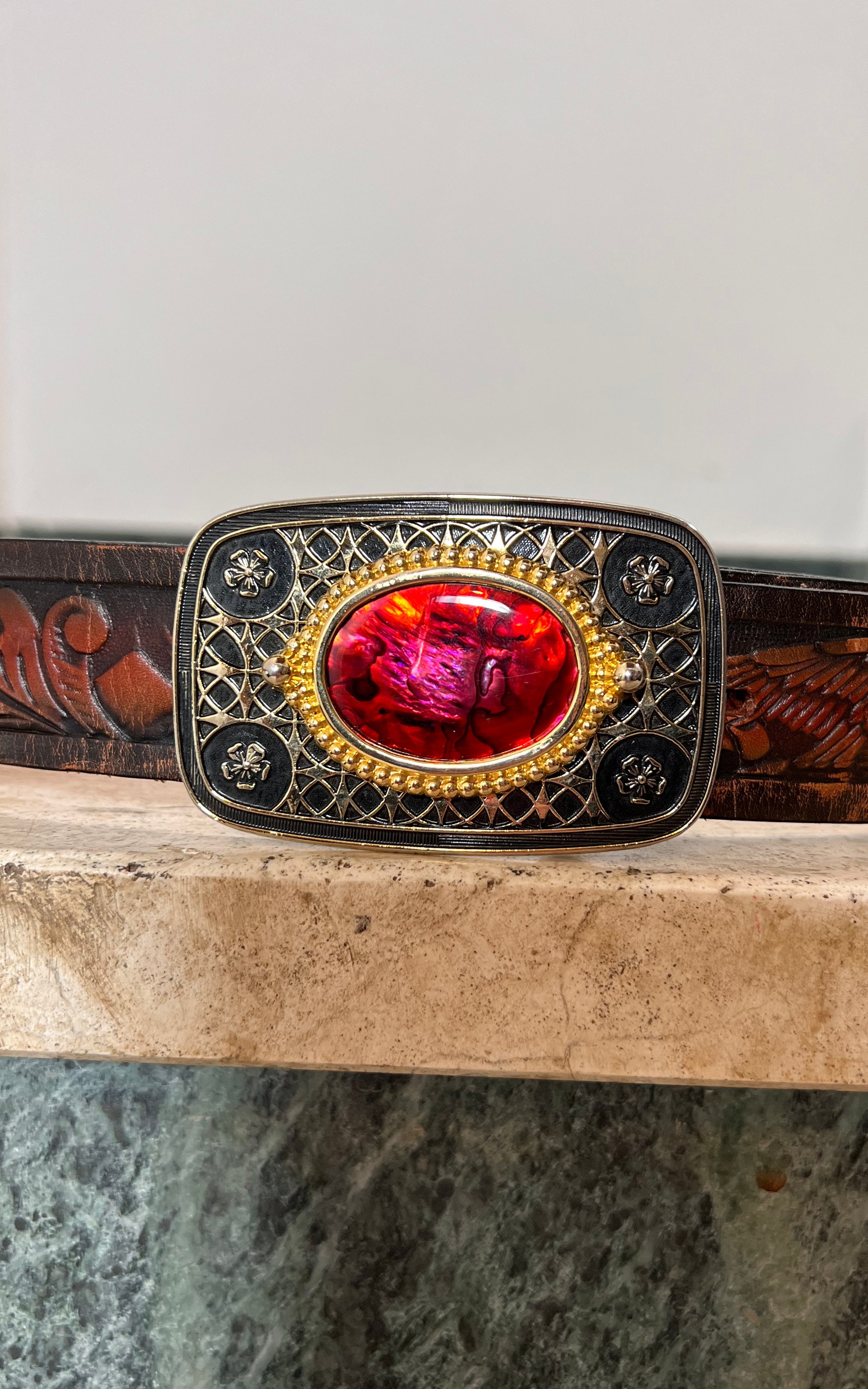 Vintage MENS Stars and Stripes Western Belt