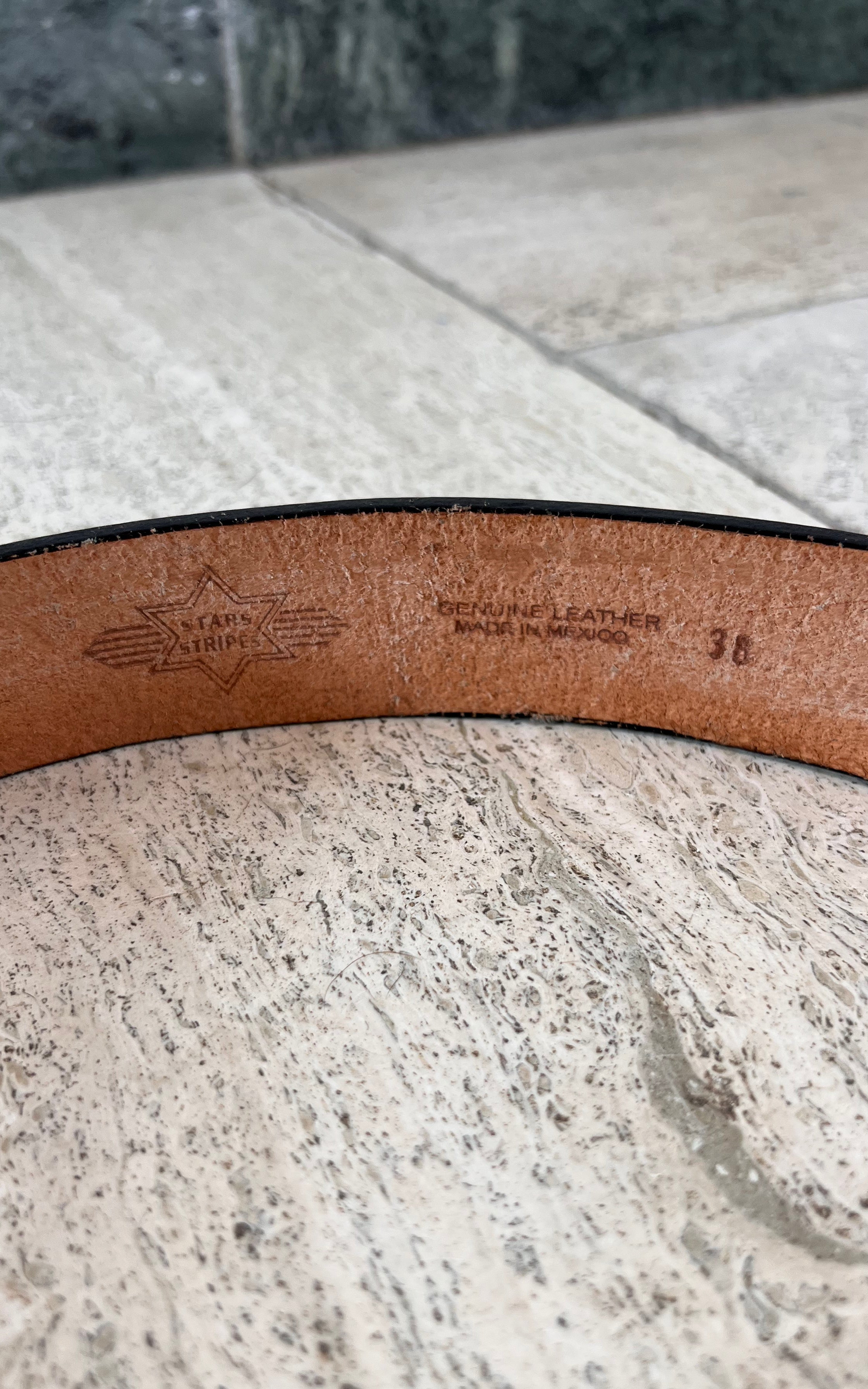 Vintage MENS Stars and Stripes Western Belt