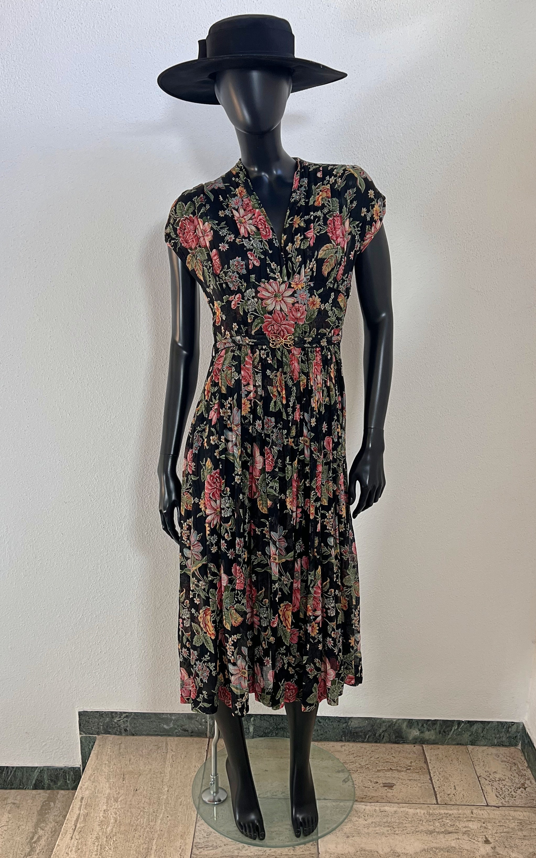 Vintage Sheer Cotton Gauze Flower Dress