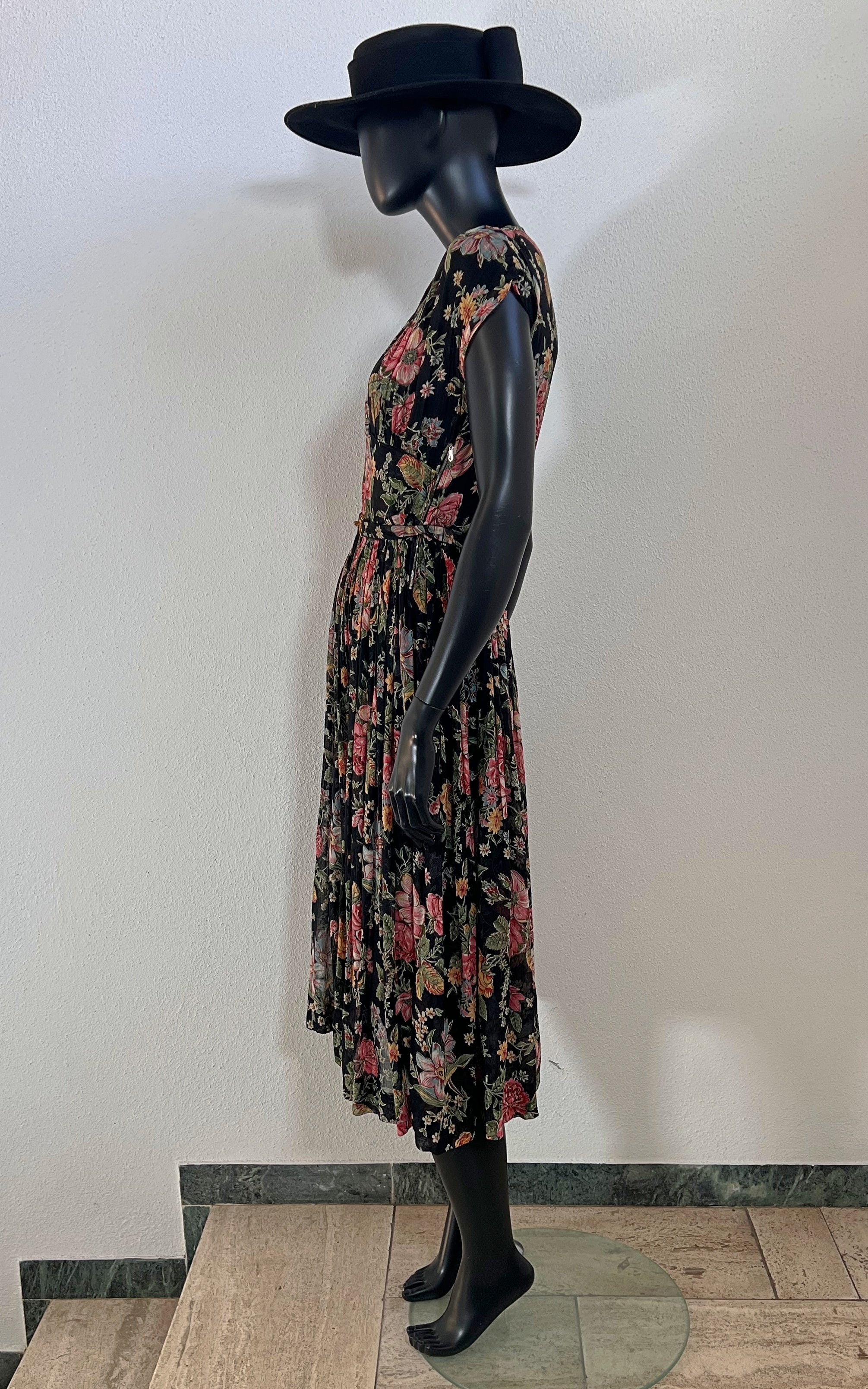 Vintage Sheer Cotton Gauze Flower Dress