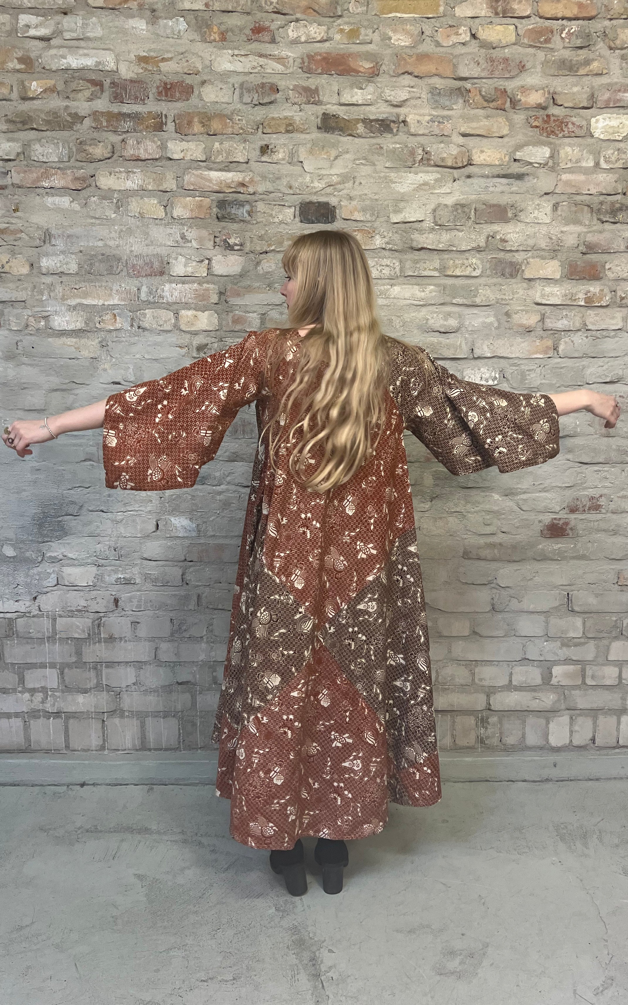 Vintage Indian Cotton Caftan Dress