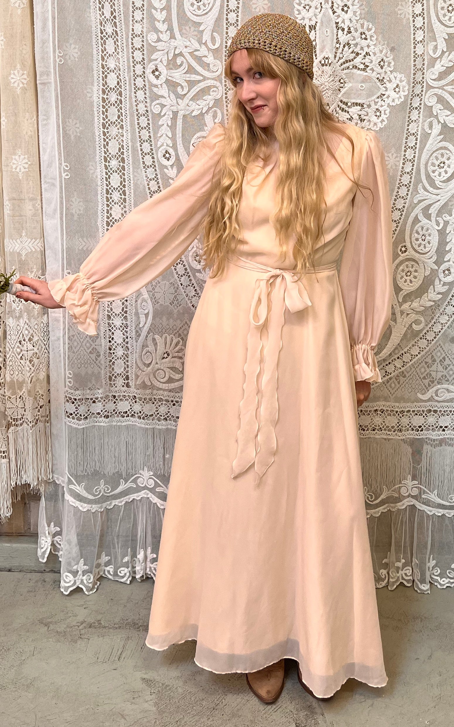 Lovely Vintage 70s Wedding Dress