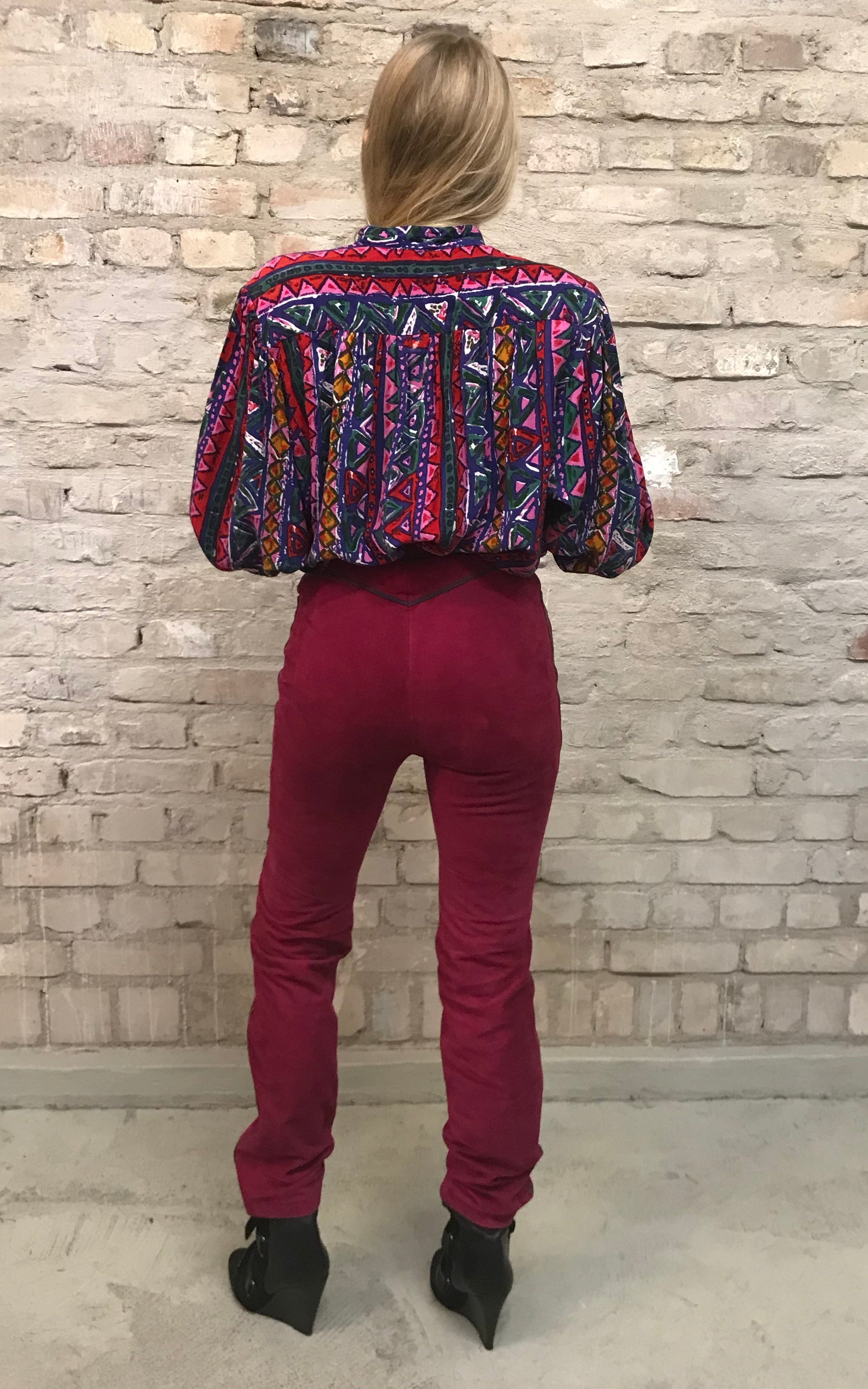 Vintage 70s Roberto Cavalli Suede Leather Pants