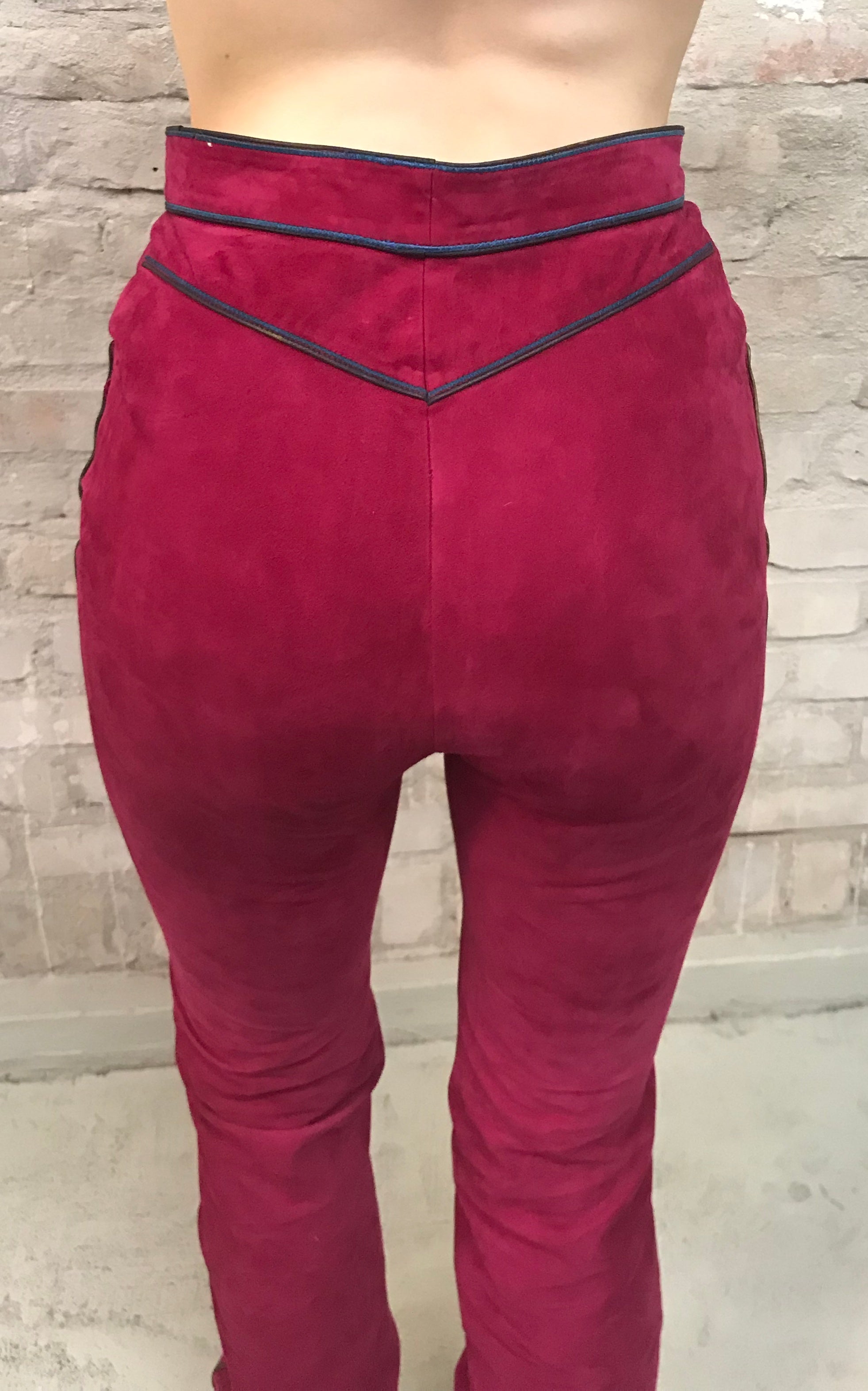 Vintage 70s Roberto Cavalli Suede Leather Pants