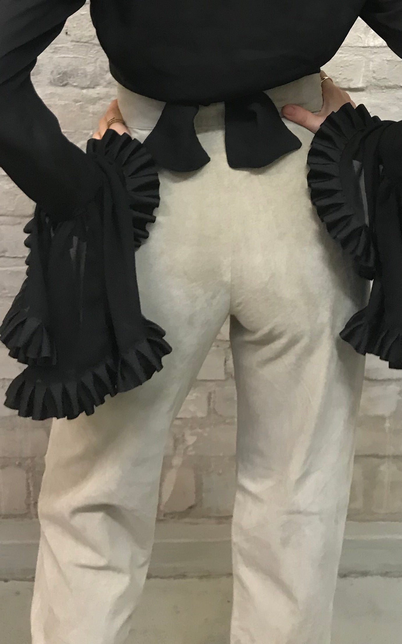 Vintage Suede High Rise Leather Pant