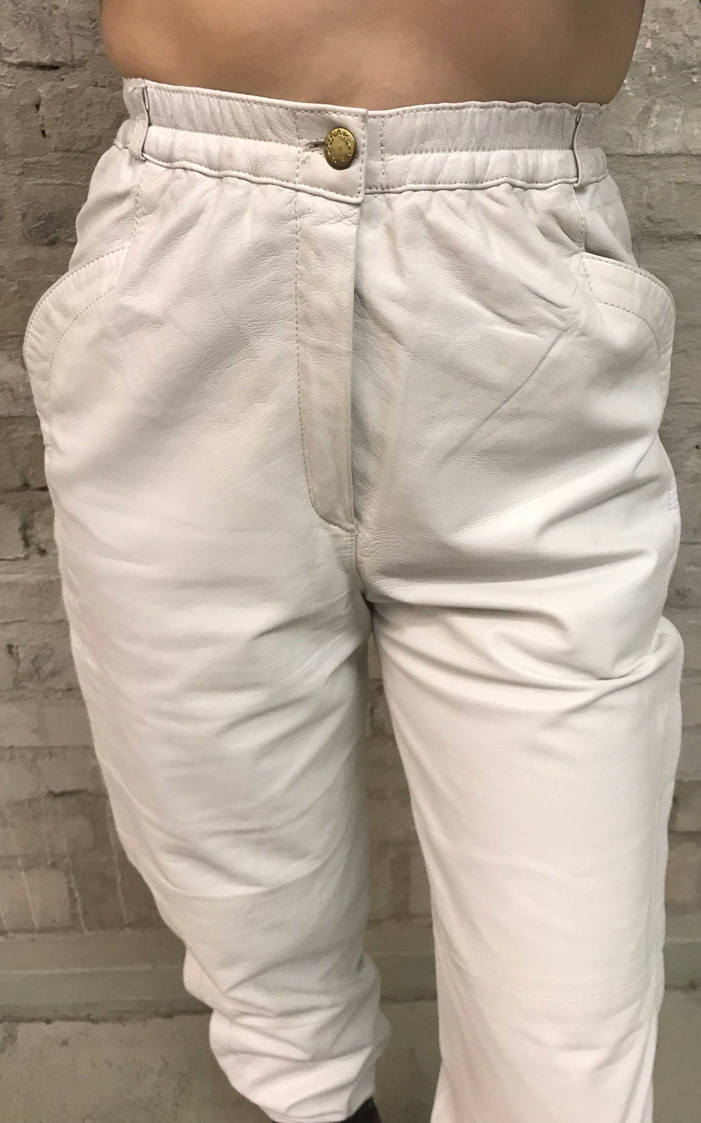 Vintage High Rise Leather Pants