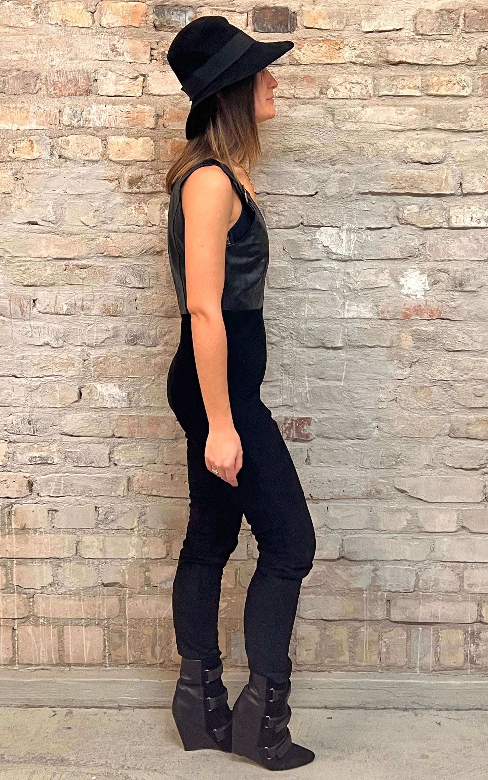 Tuta in pelle vintage anni '90