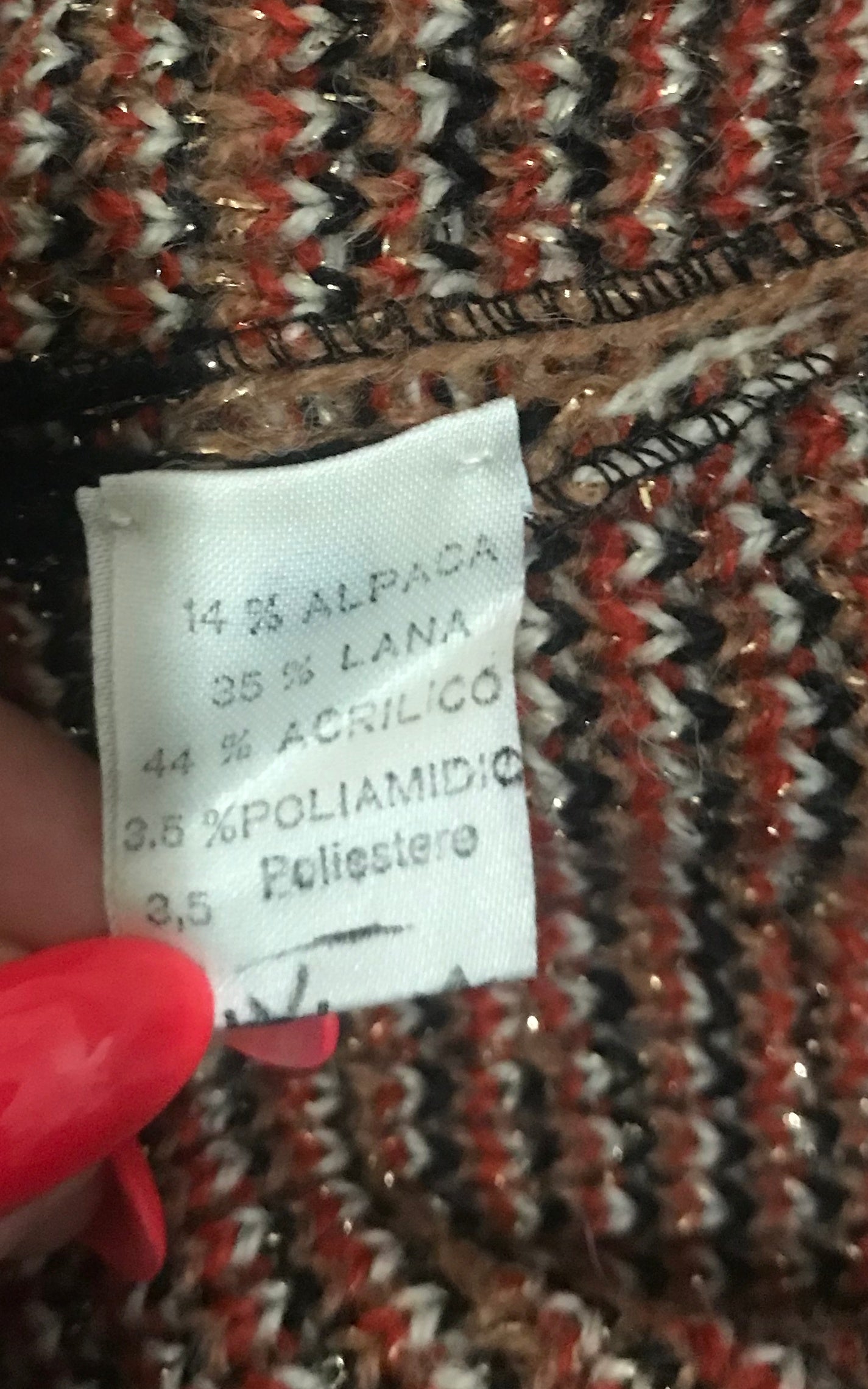 Cardigan lungo scintillante vintage anni '70