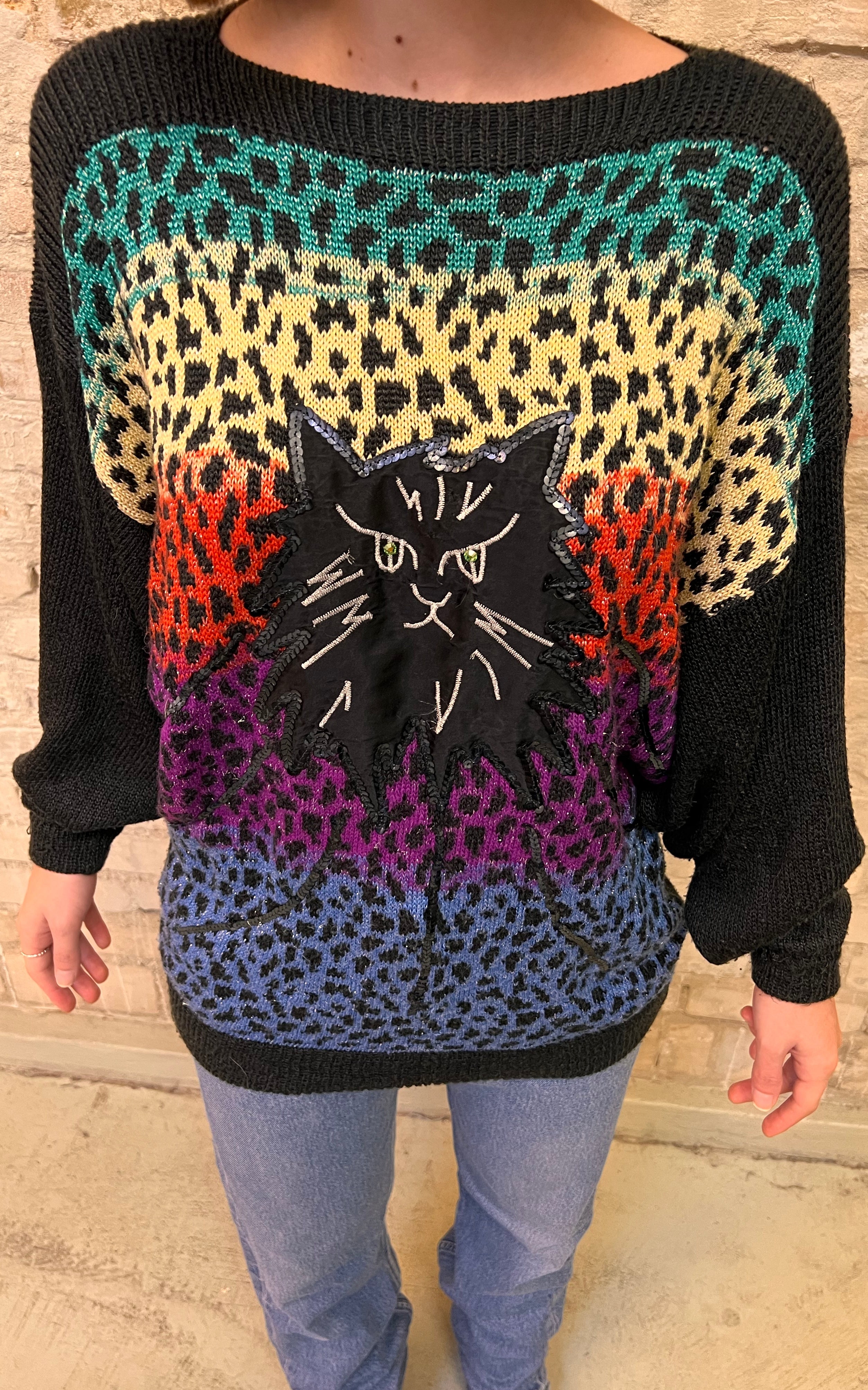 Maglione lavorato a maglia vintage anni '90