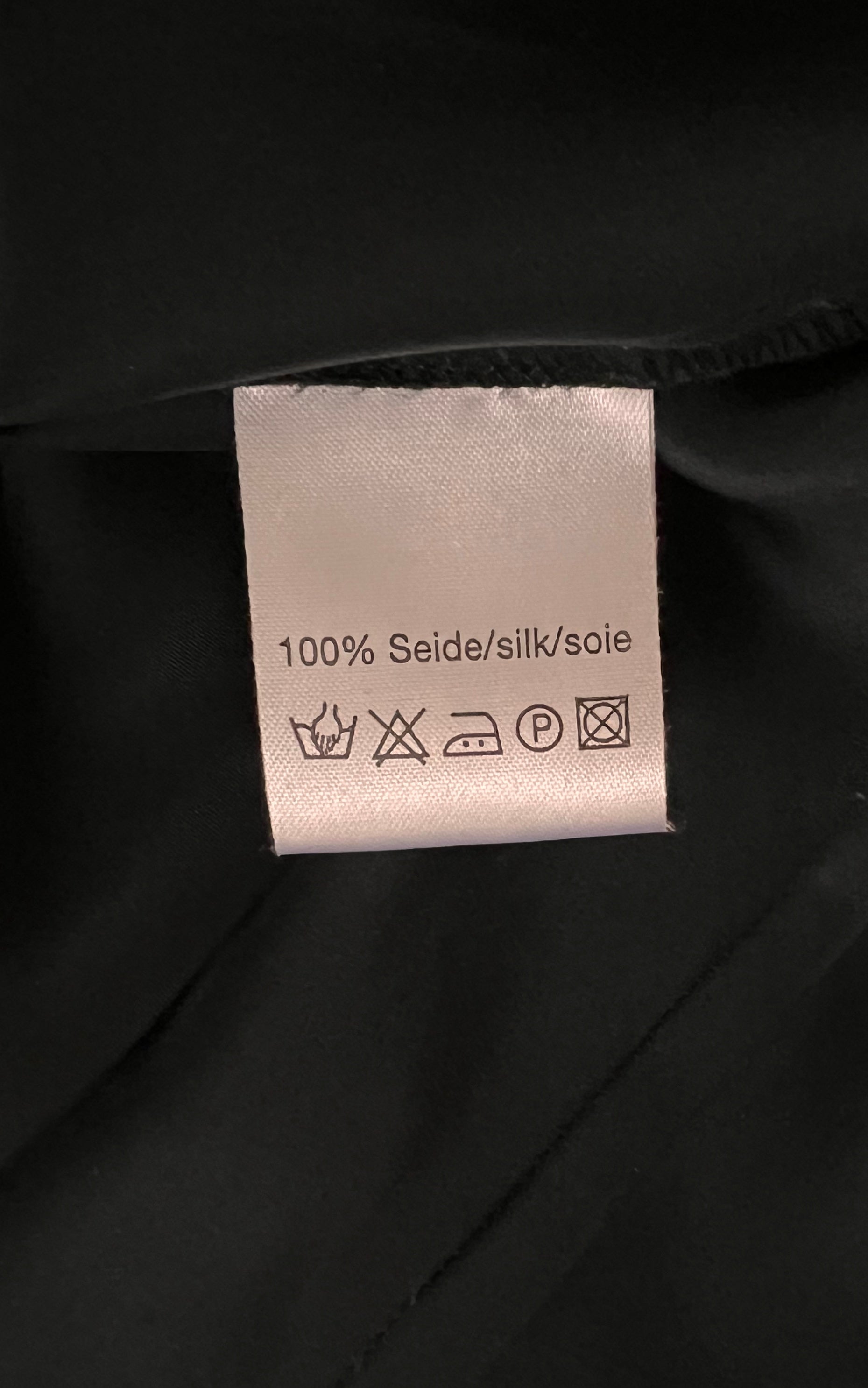 Vintage High Collar Silk Blouse