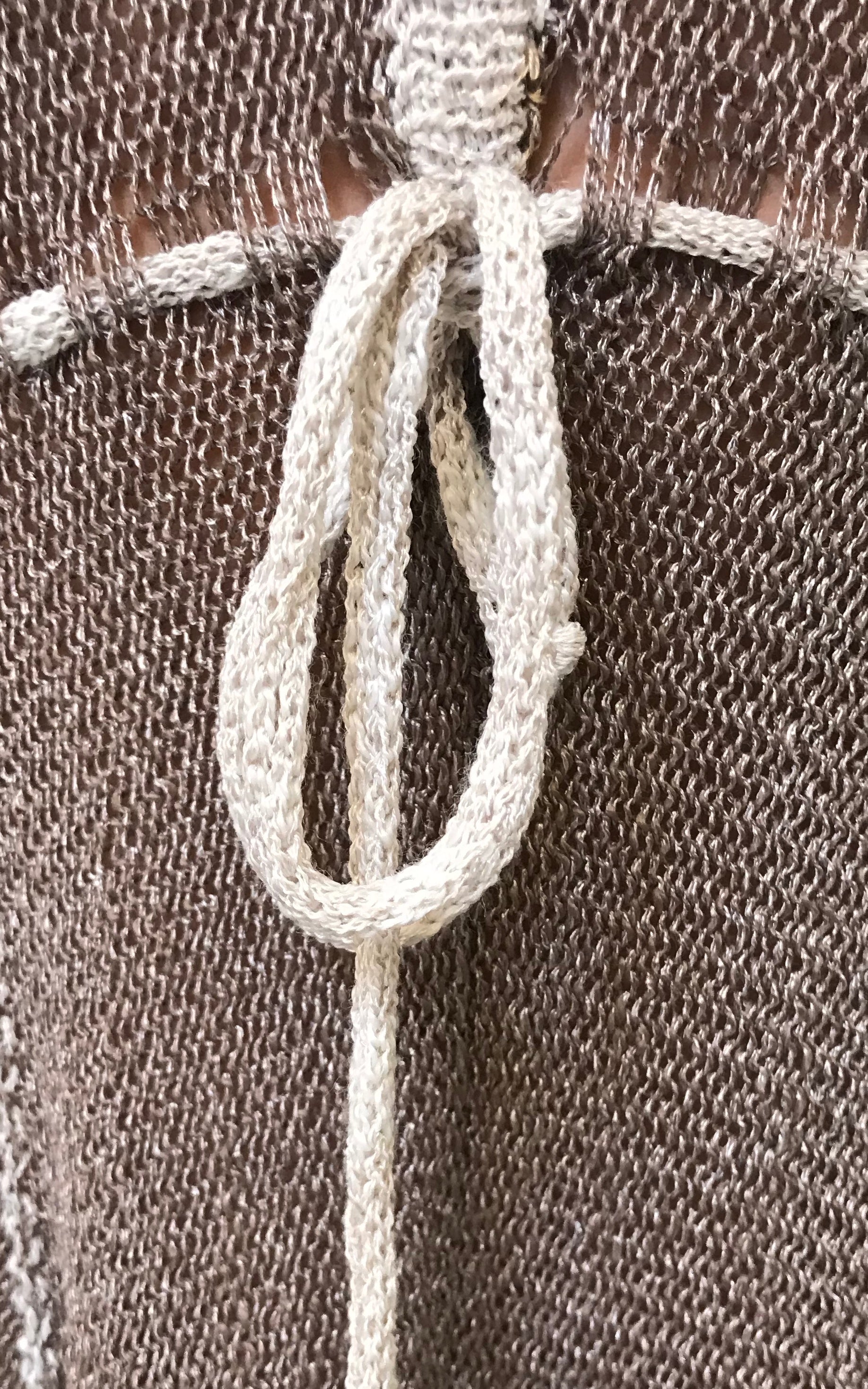 Abito vintage in maglia trasparente di seta anni '70