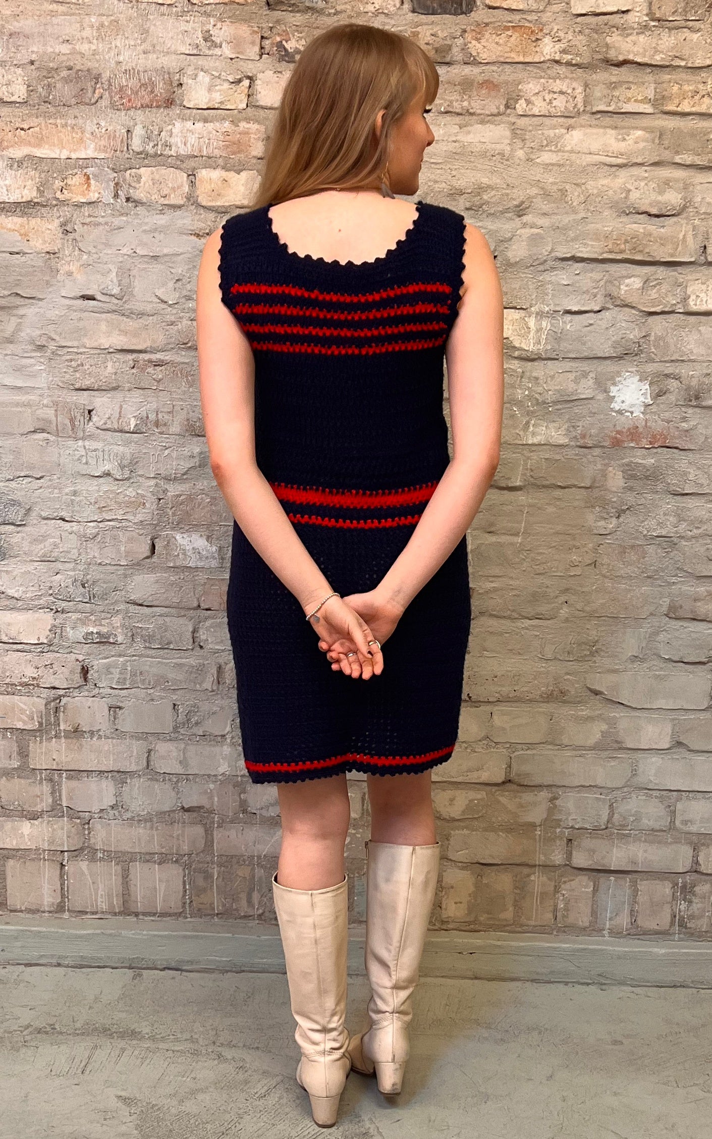 Vintage 60s Crochet Dress