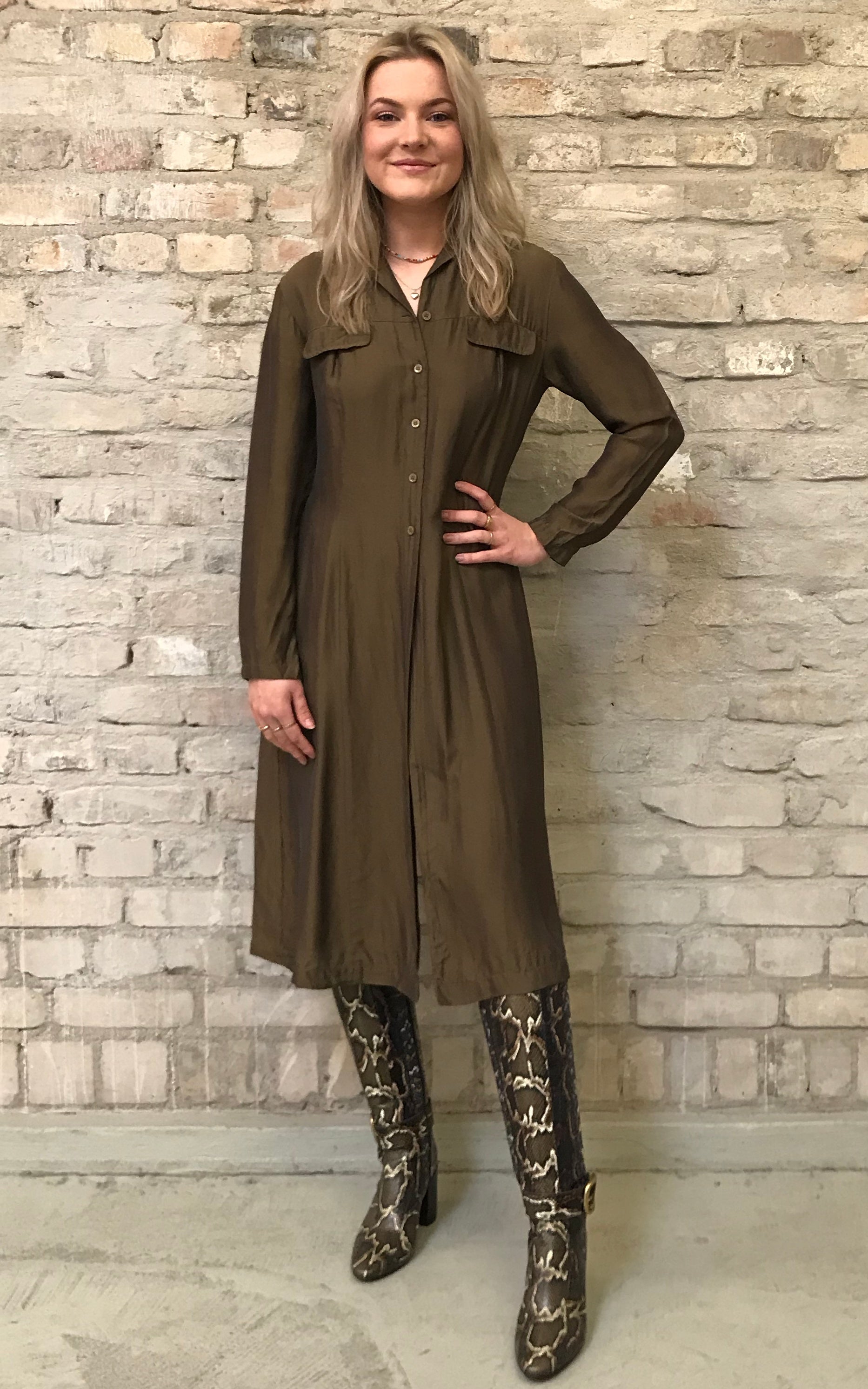 Blusa lunga vintage anni '90 colore iridescente