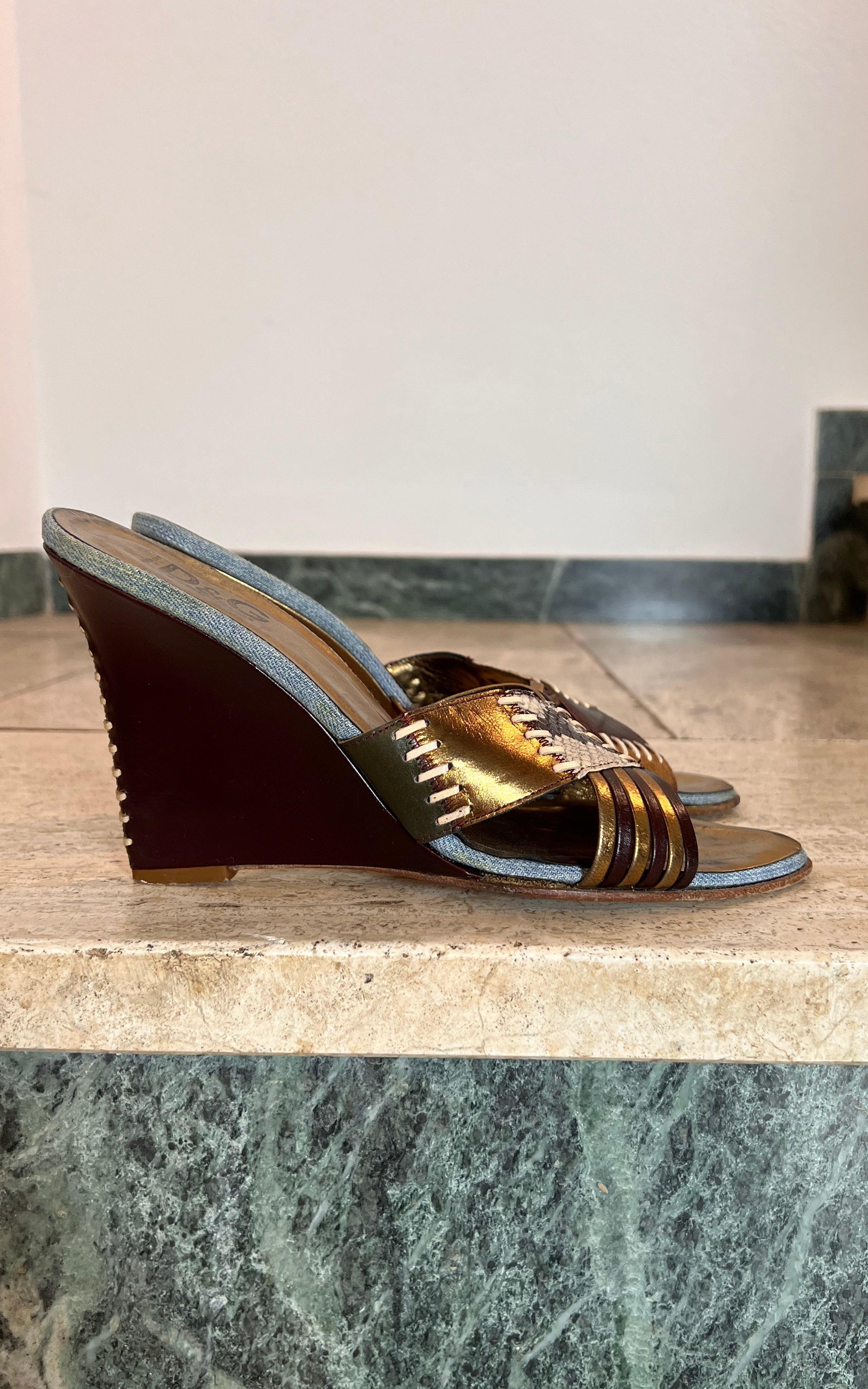 Vintage D&G Dolce & Gabbana Wedges 39
