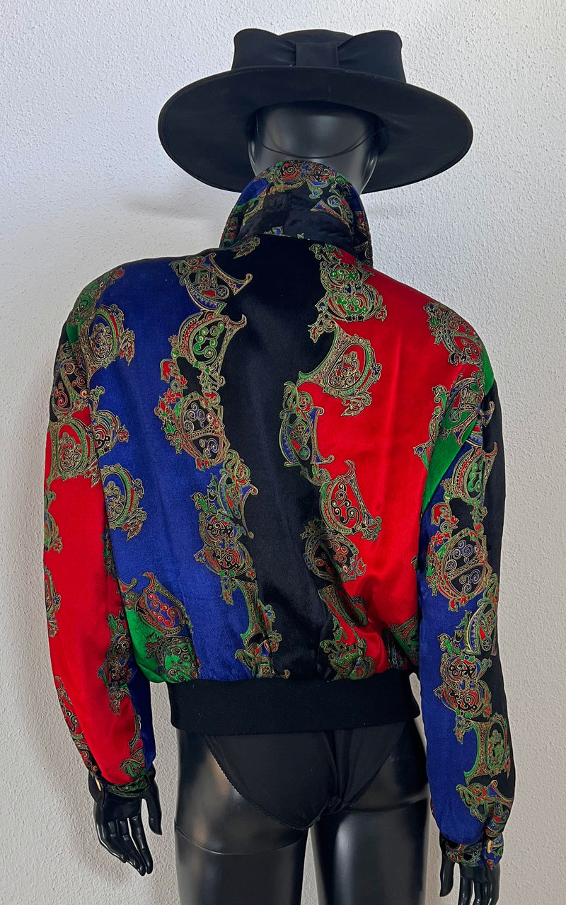Vintage Escada Velvet Bomber Jacket