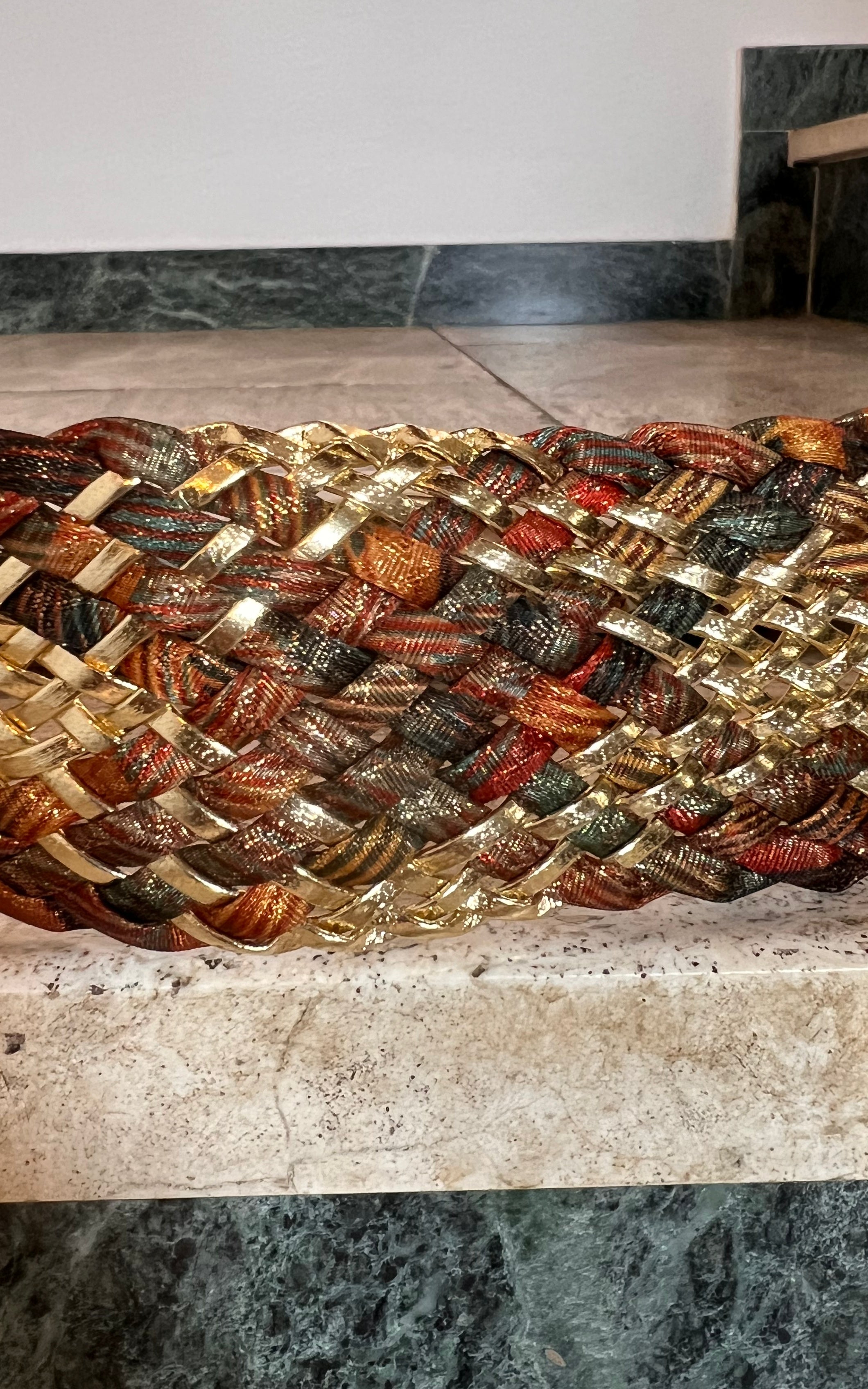 Vintage 90s Golden Braided Belt