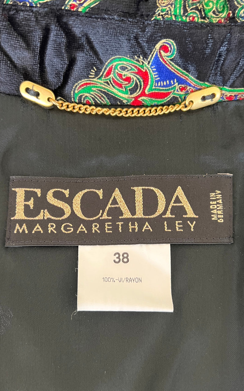 Vintage Escada Velvet Bomber Jacket