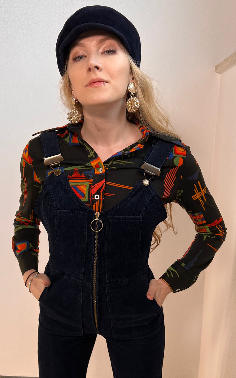 Vintage 70s Corduroy Dungaree