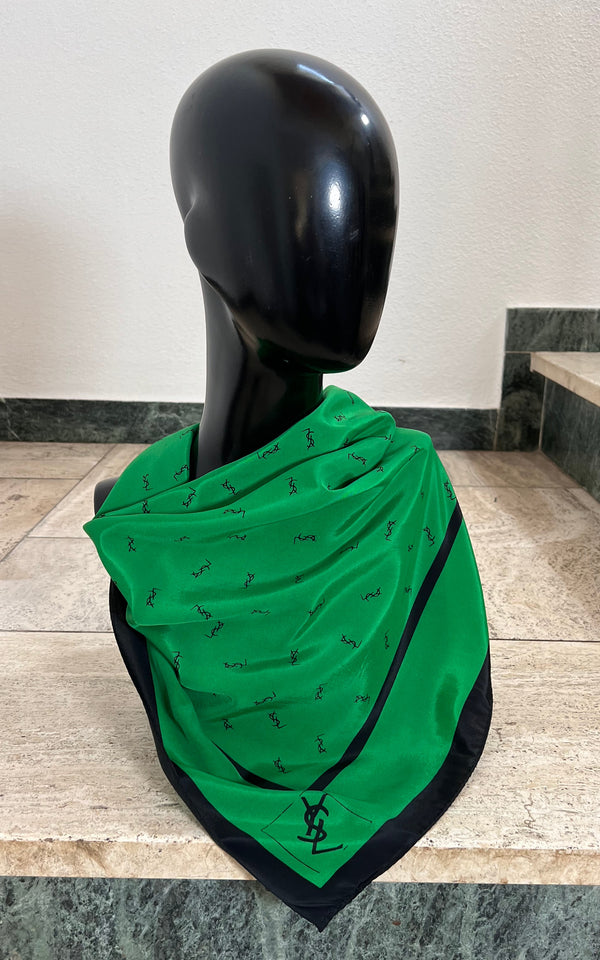 Vintage Yves Saint Laurent Silk Foulard YSL