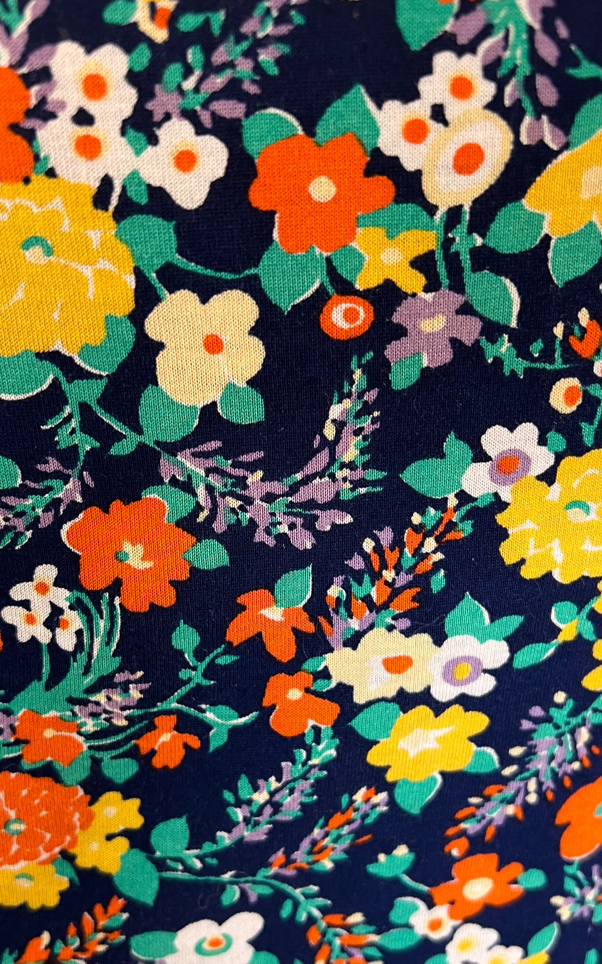 Abito vintage a fiori anni '70