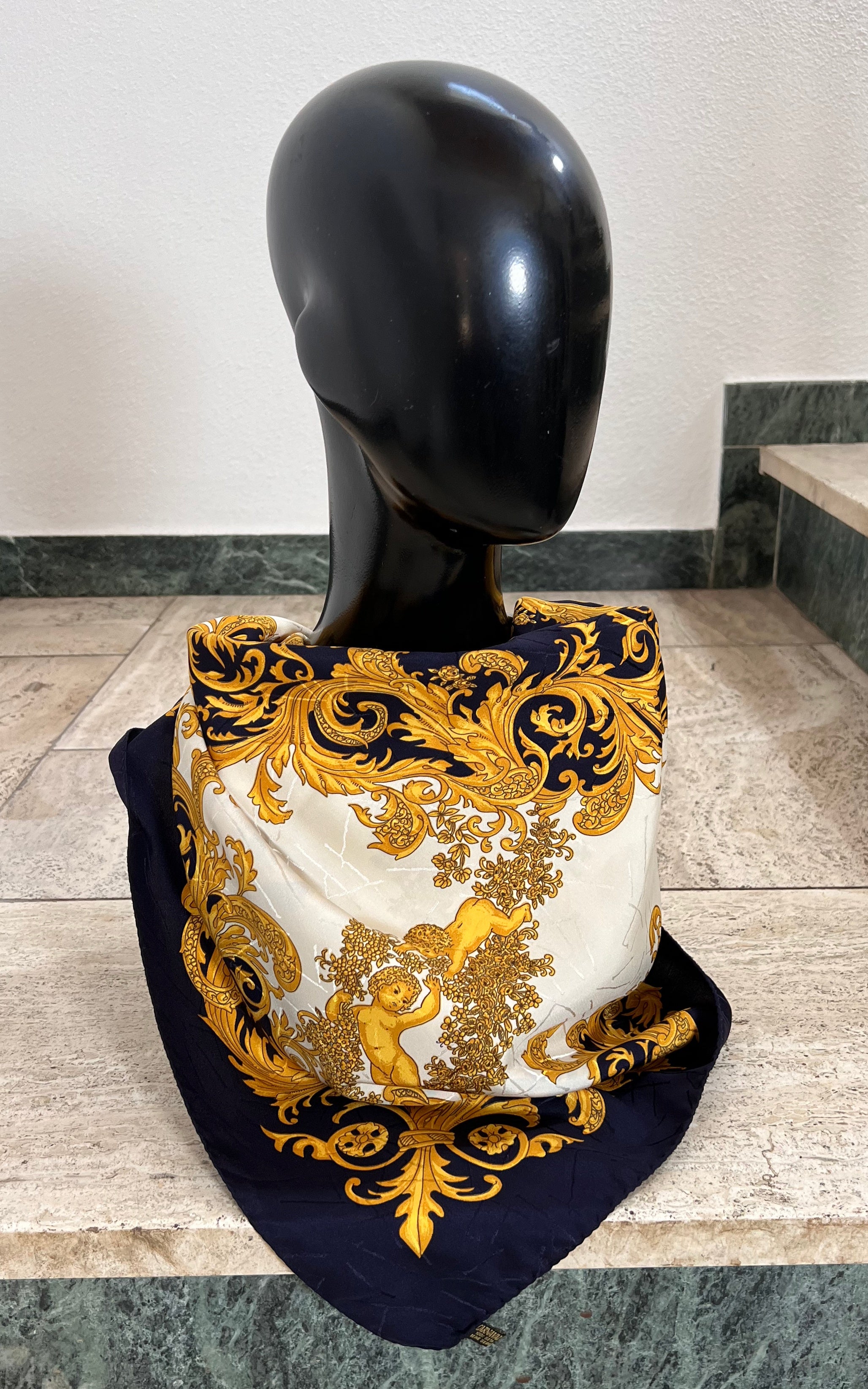 Vintage Carnaval De Venise Silk Foulard