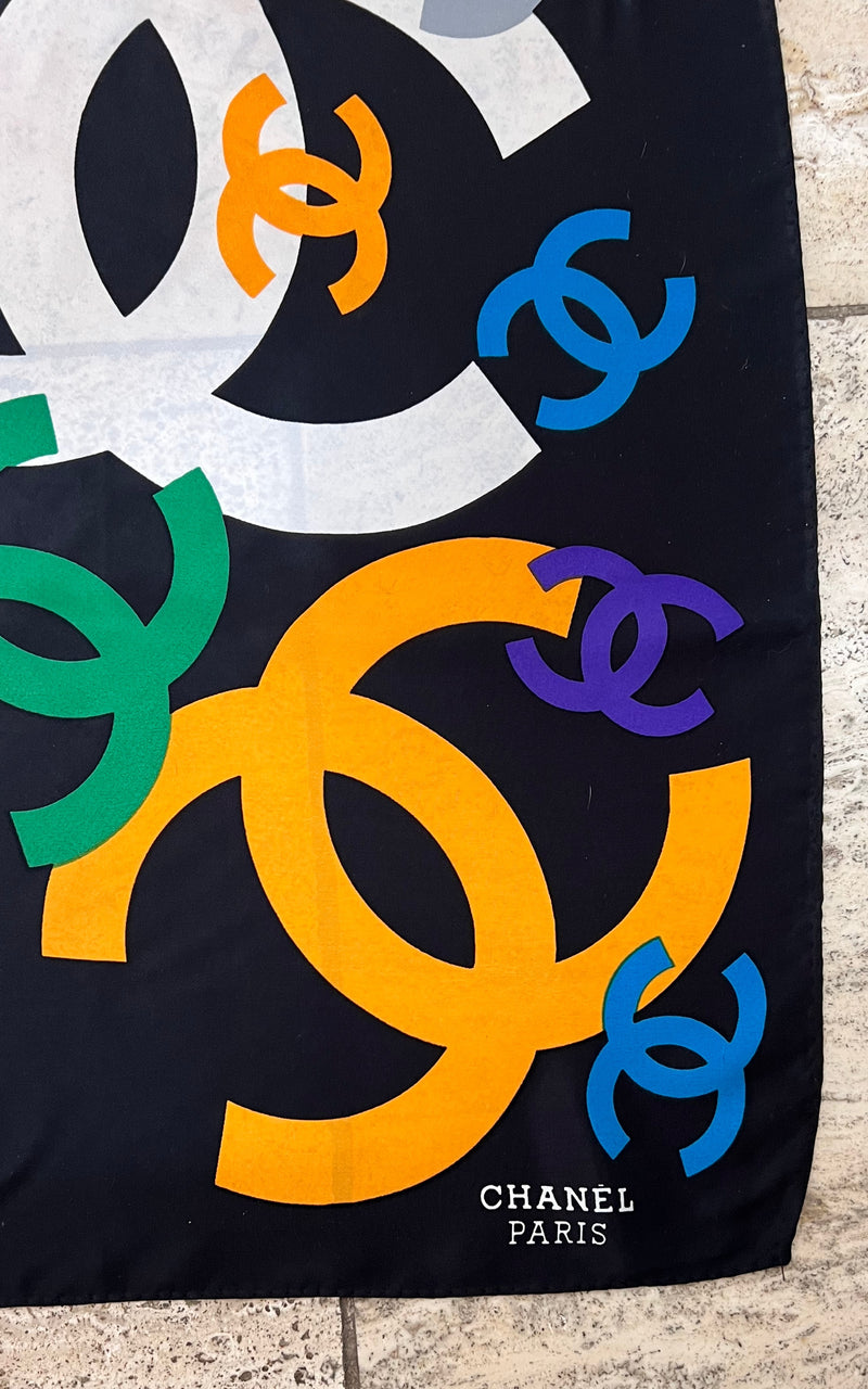 Vintage 90s Chanel Silk Foulard