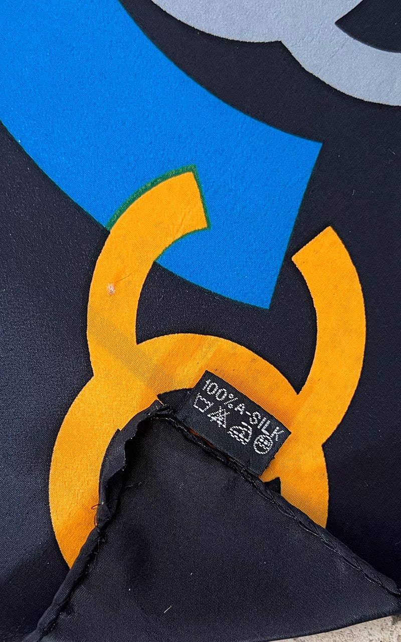 Vintage 90s Chanel Silk Foulard