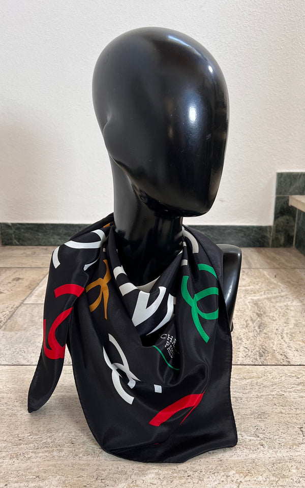 Vintage 90s Chanel Silk Foulard