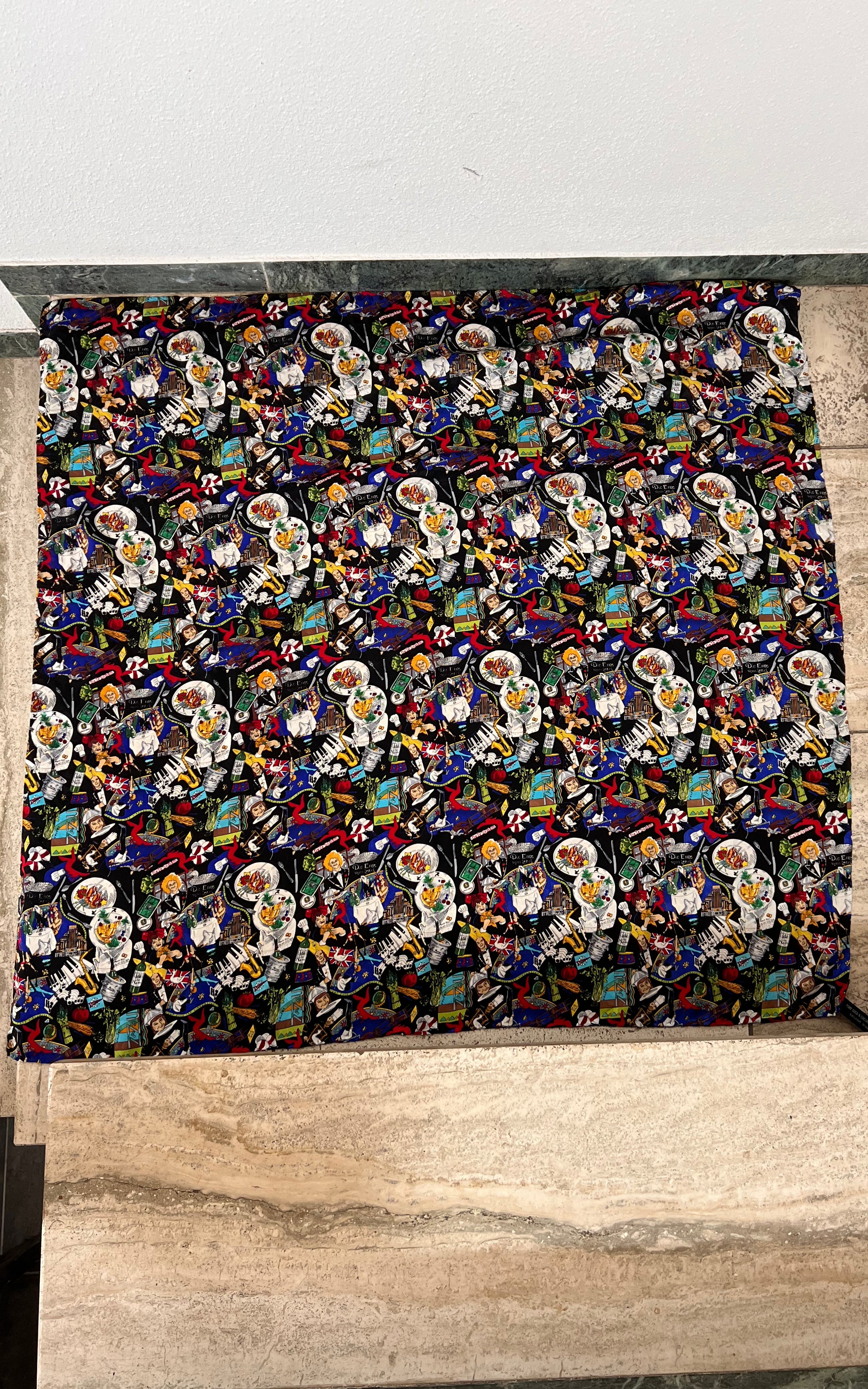 Vintage Big Pomp Duck And Circumstances Silk Foulard