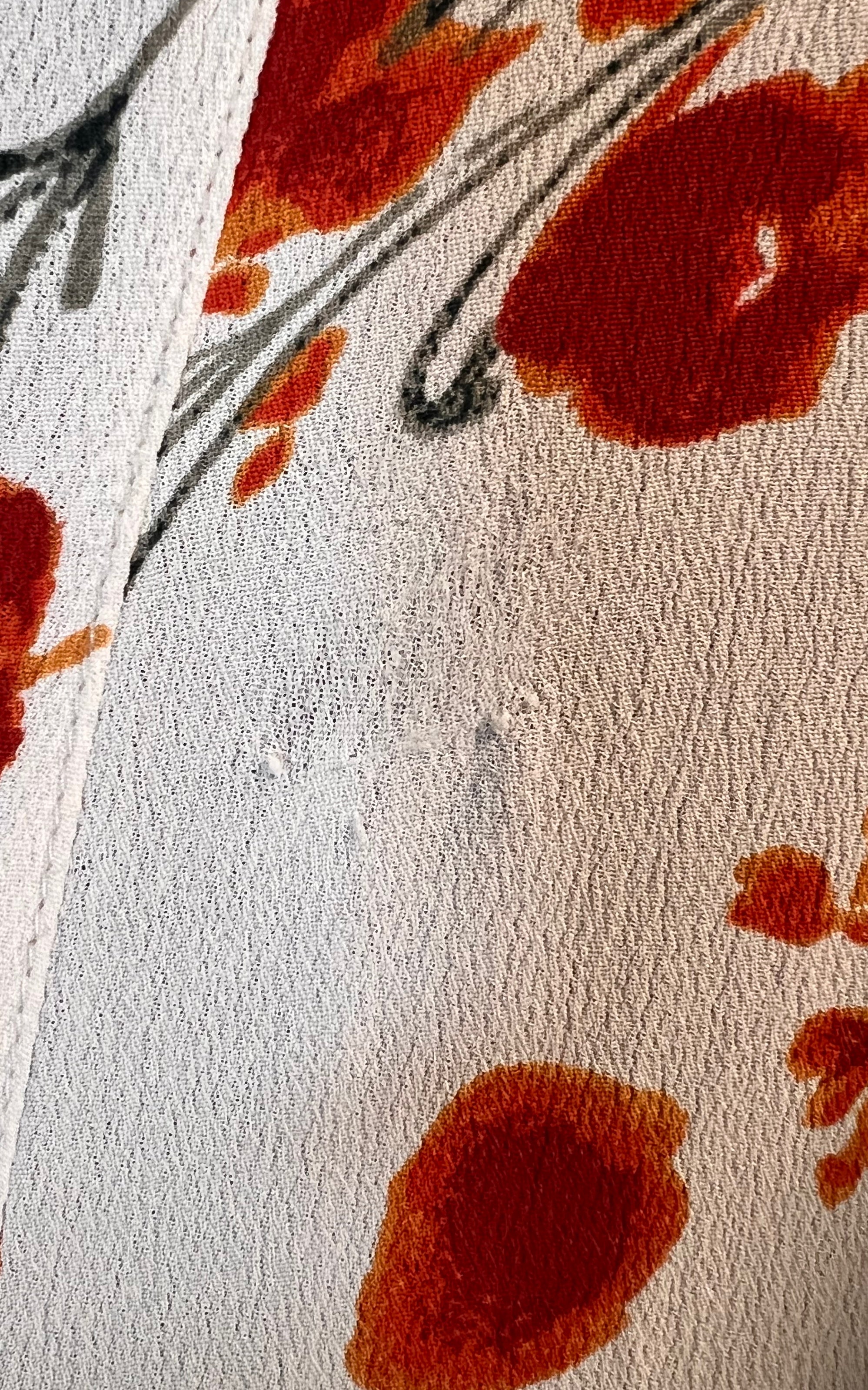 Abito vintage anni '90 con fiori di papavero