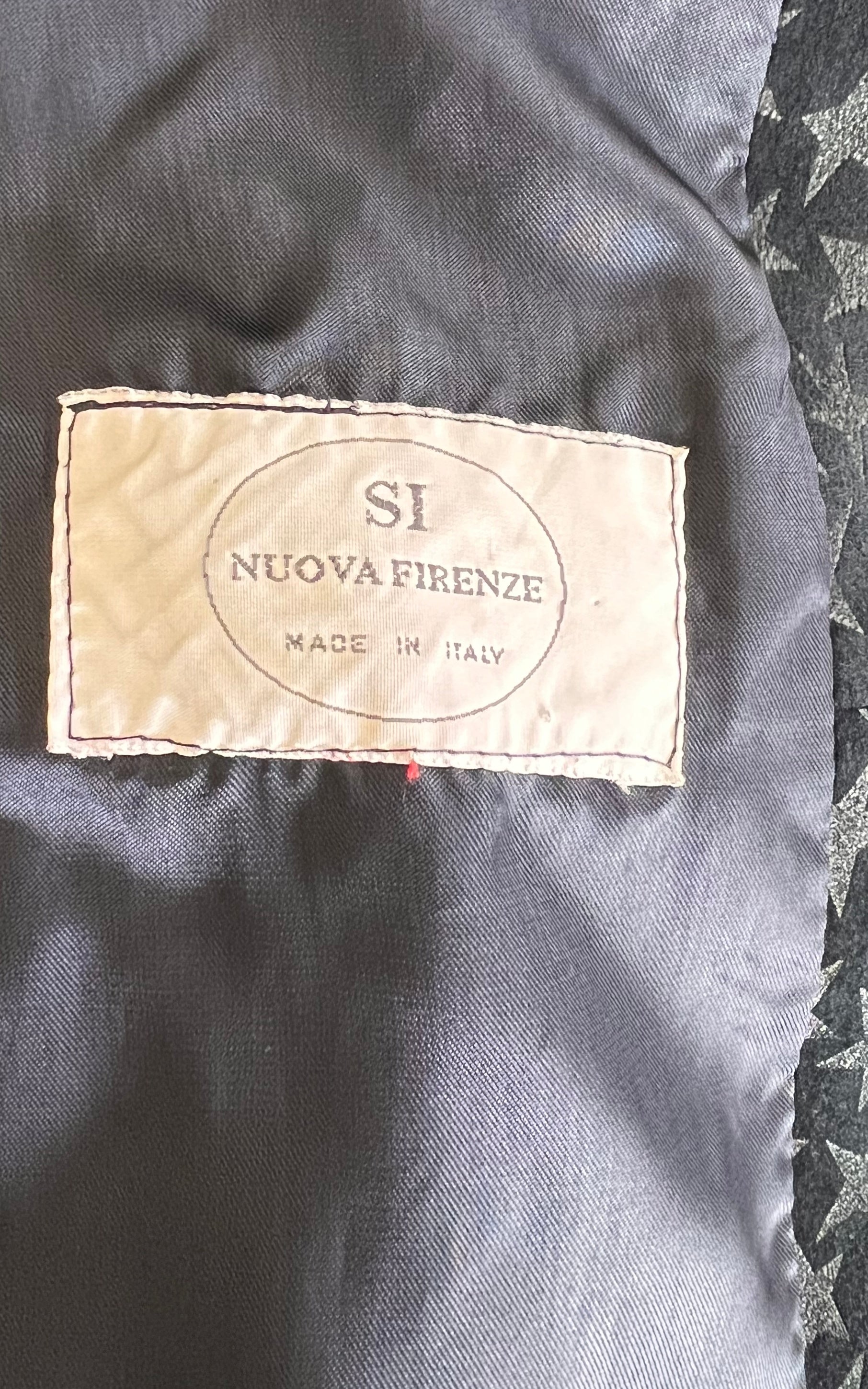 Parka vintage in pelle scamosciata con stella