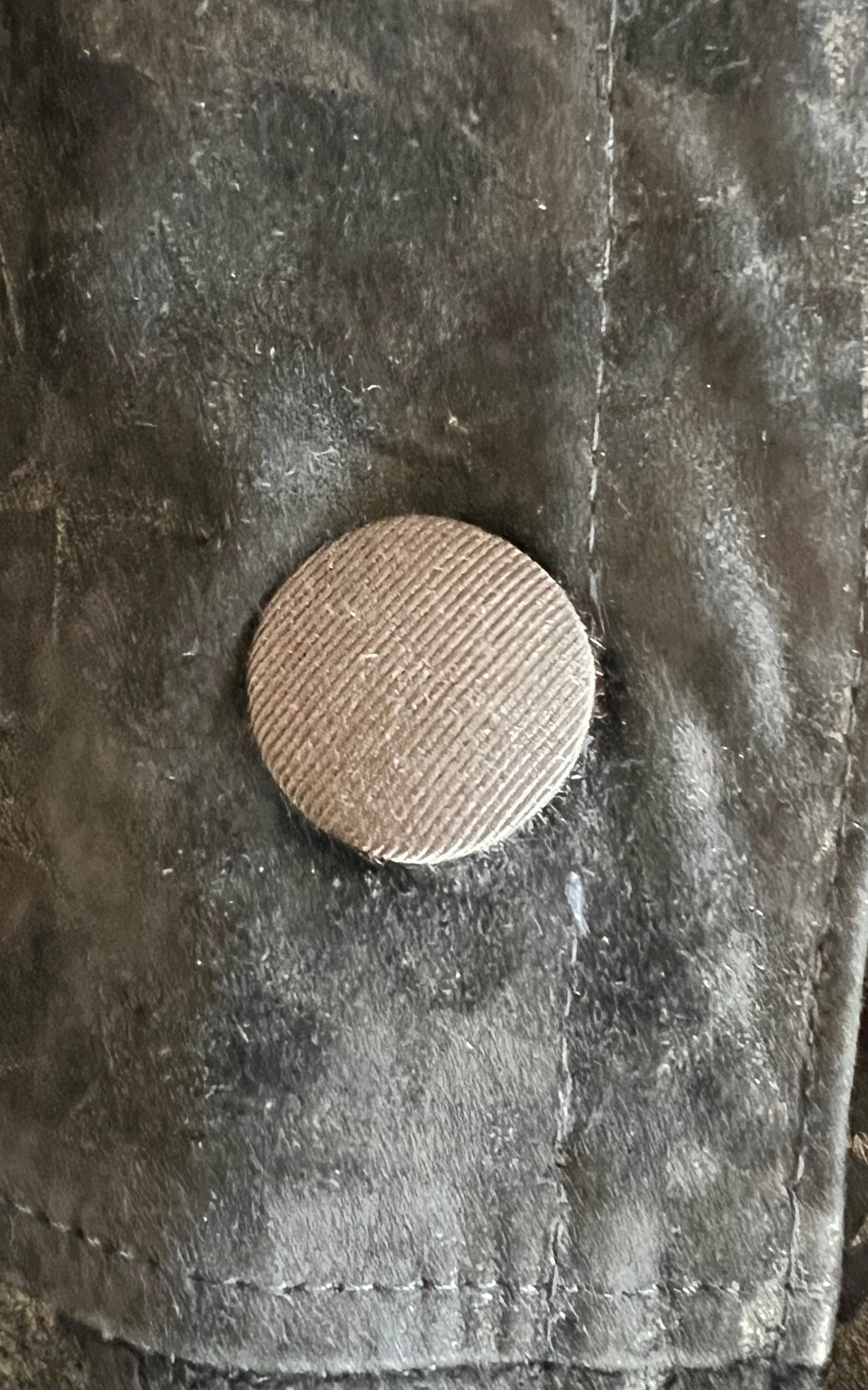 Parka vintage in pelle scamosciata con stella