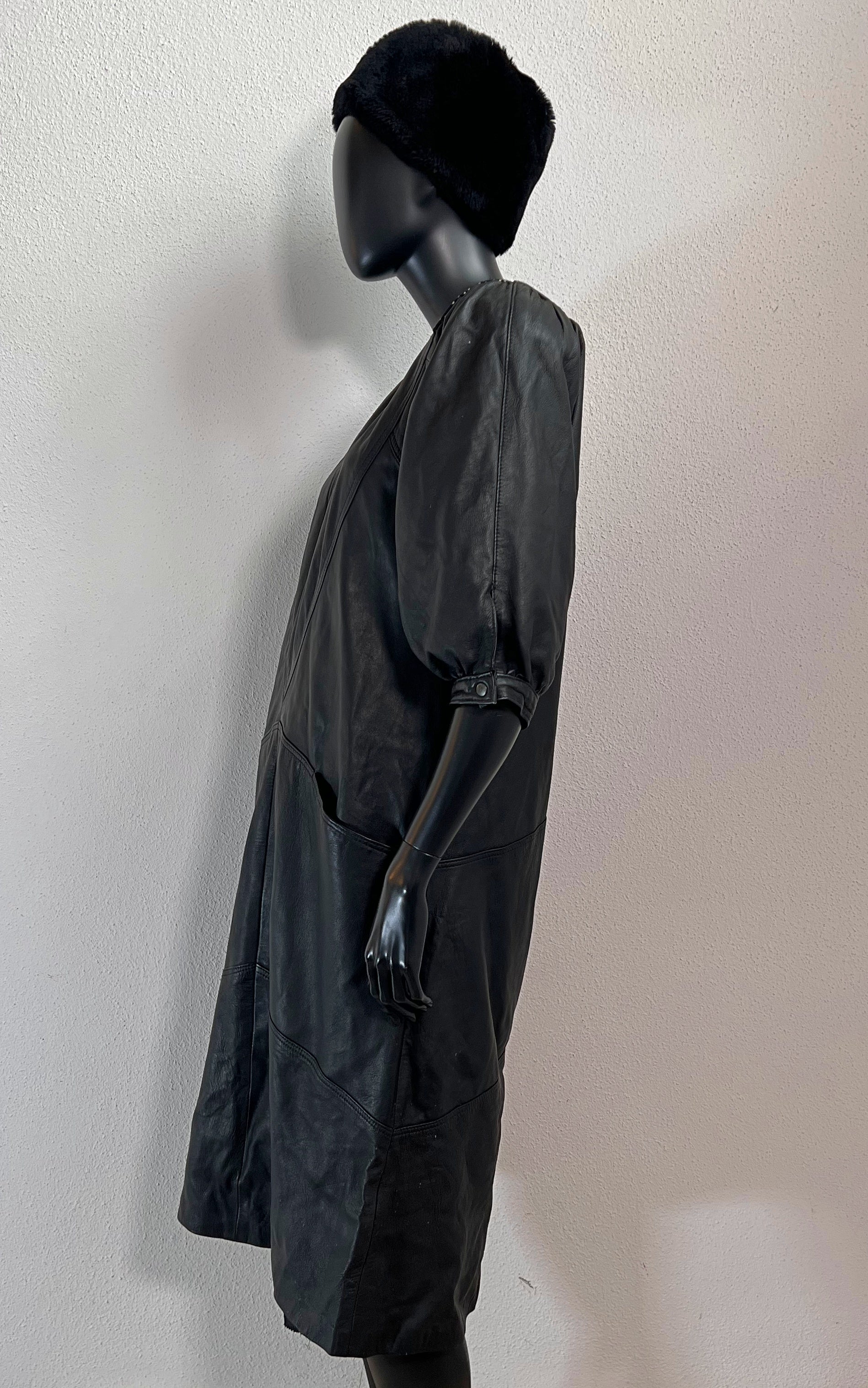 Vintage 80s Leather Dress