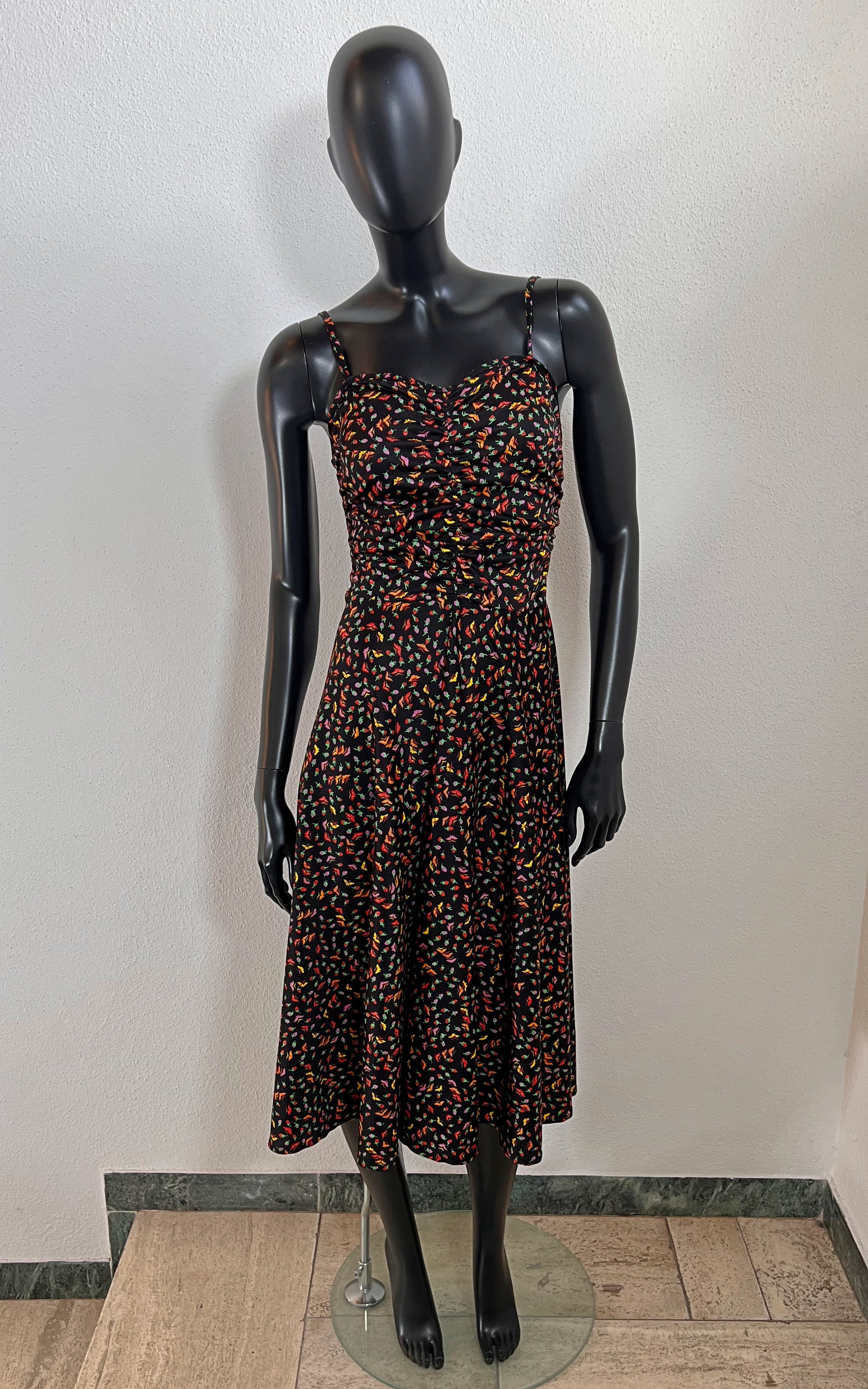 Abito vintage a fiori anni '70