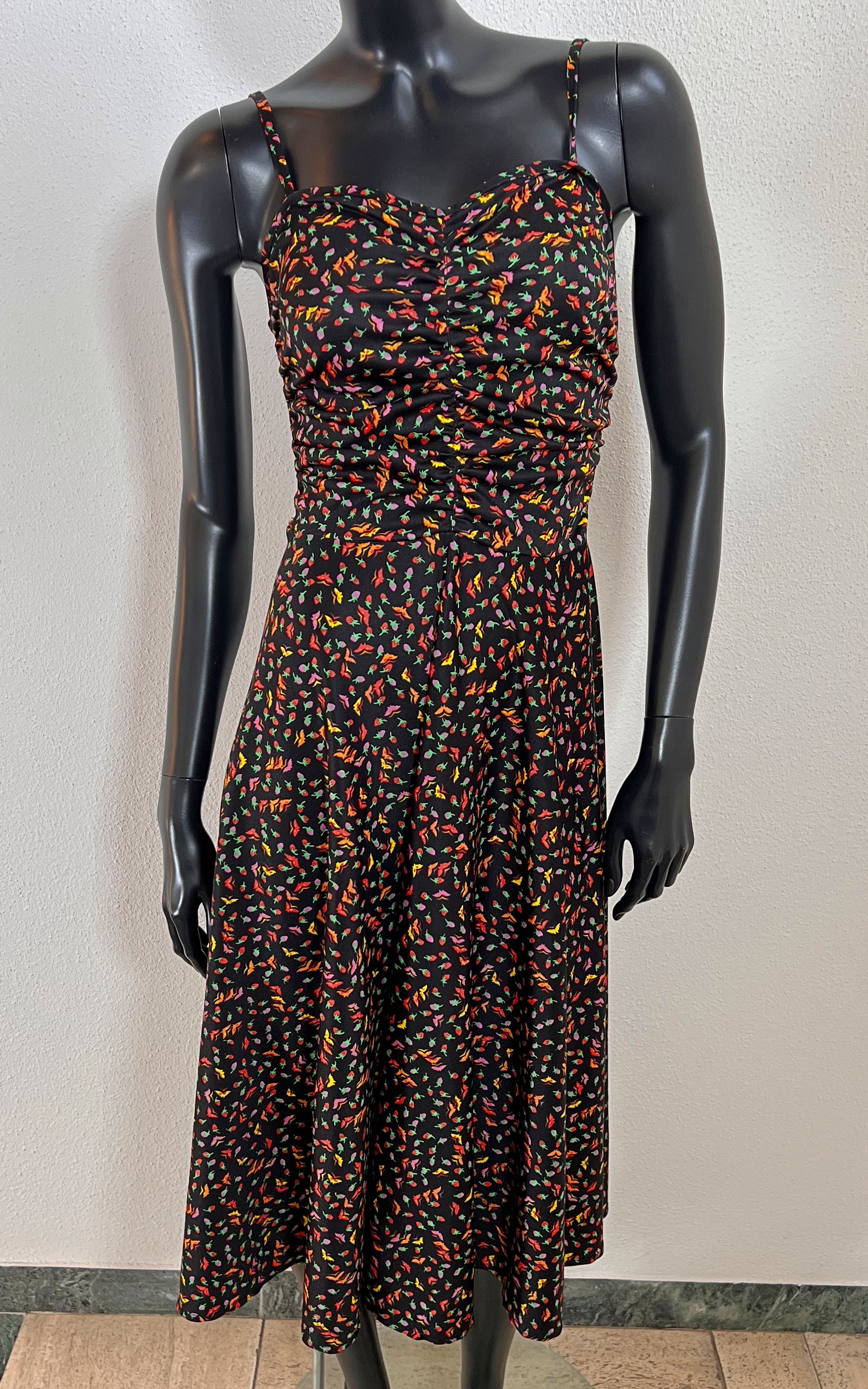 Abito vintage a fiori anni '70