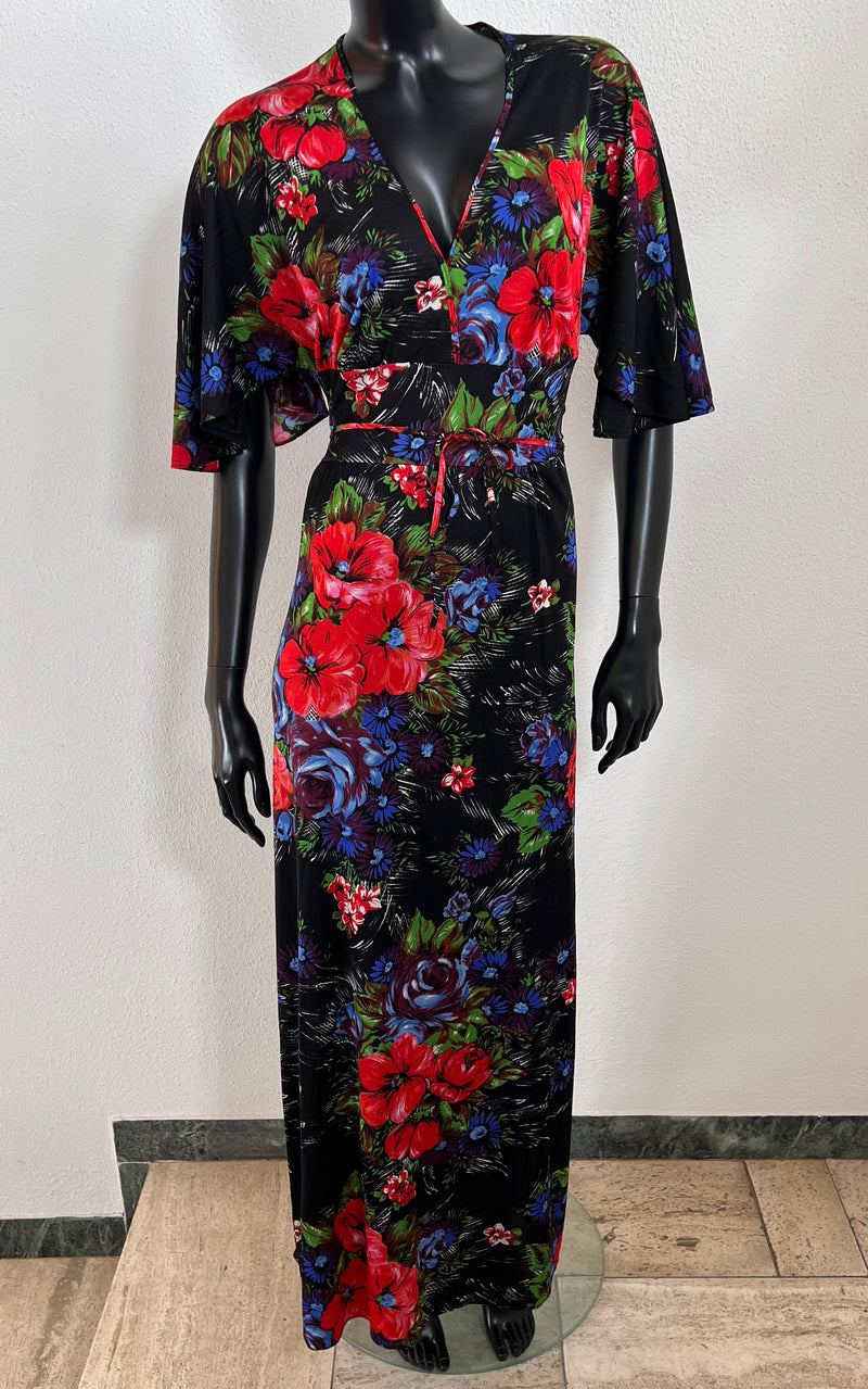 Vintage 70s Poppy Flower Dress