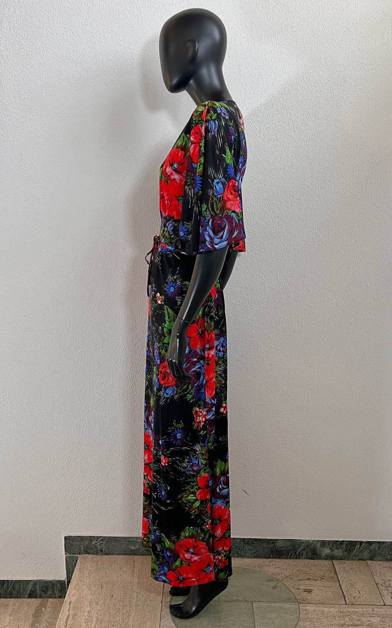 Vintage 70s Poppy Flower Dress