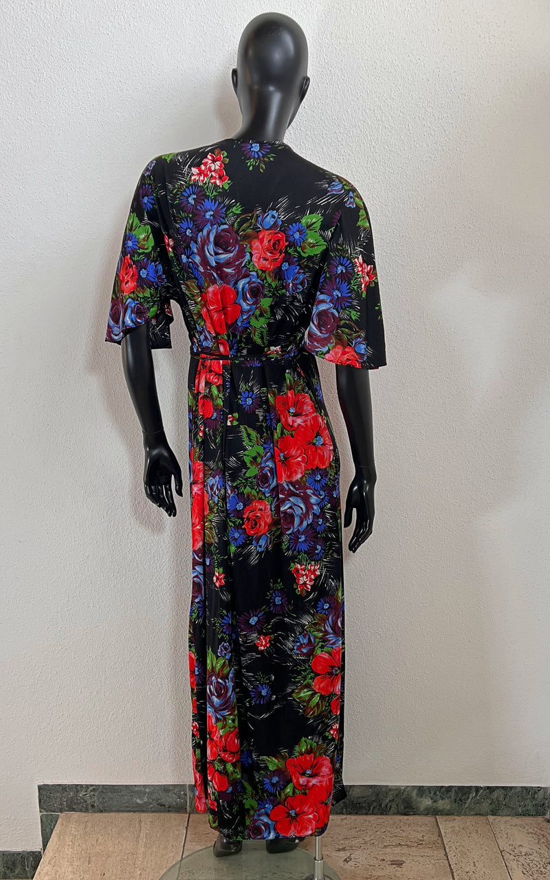 Vintage 70s Poppy Flower Dress