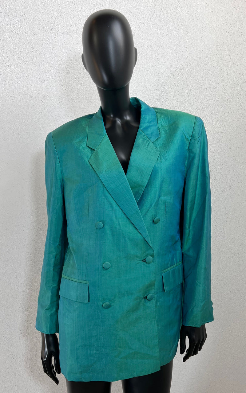 Vintage Raw Silk Boyfriend Blazer
