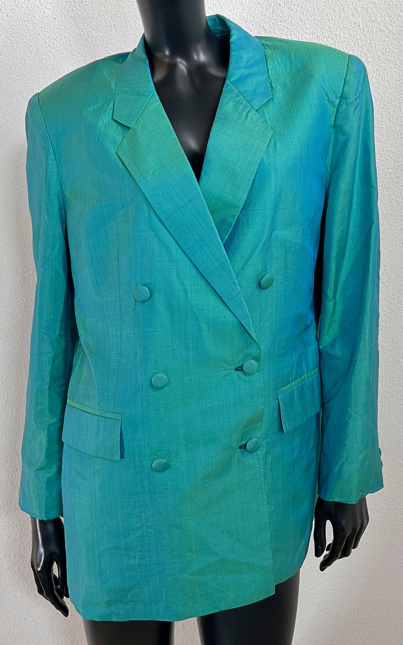 Vintage Raw Silk Boyfriend Blazer