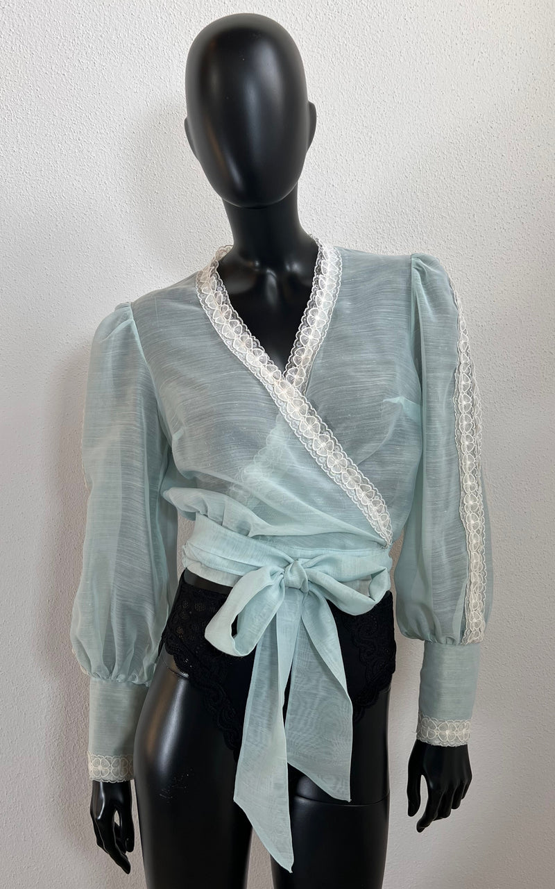 Vintage 70s Sheer Wrap Shirt