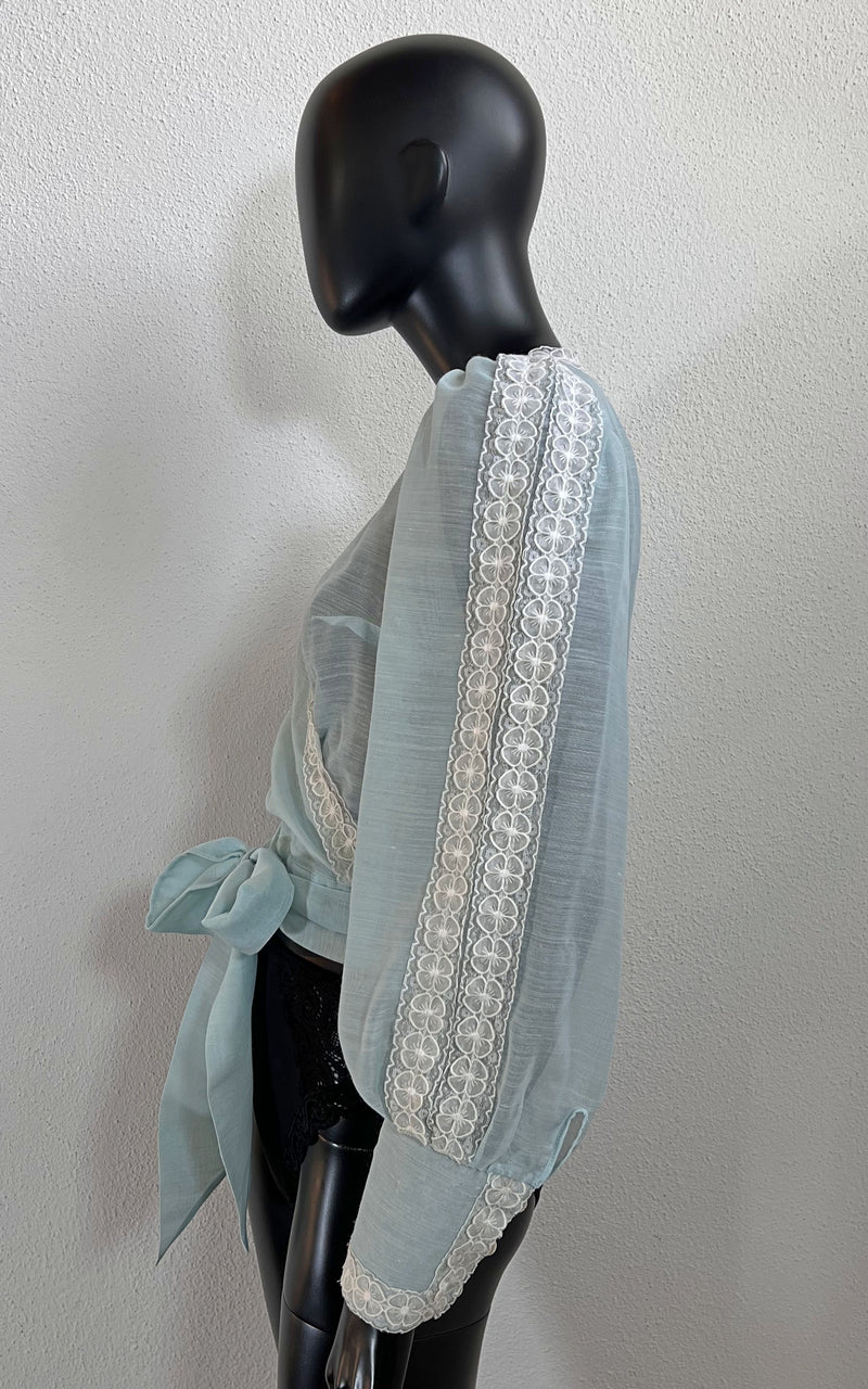 Vintage 70s Sheer Wrap Shirt