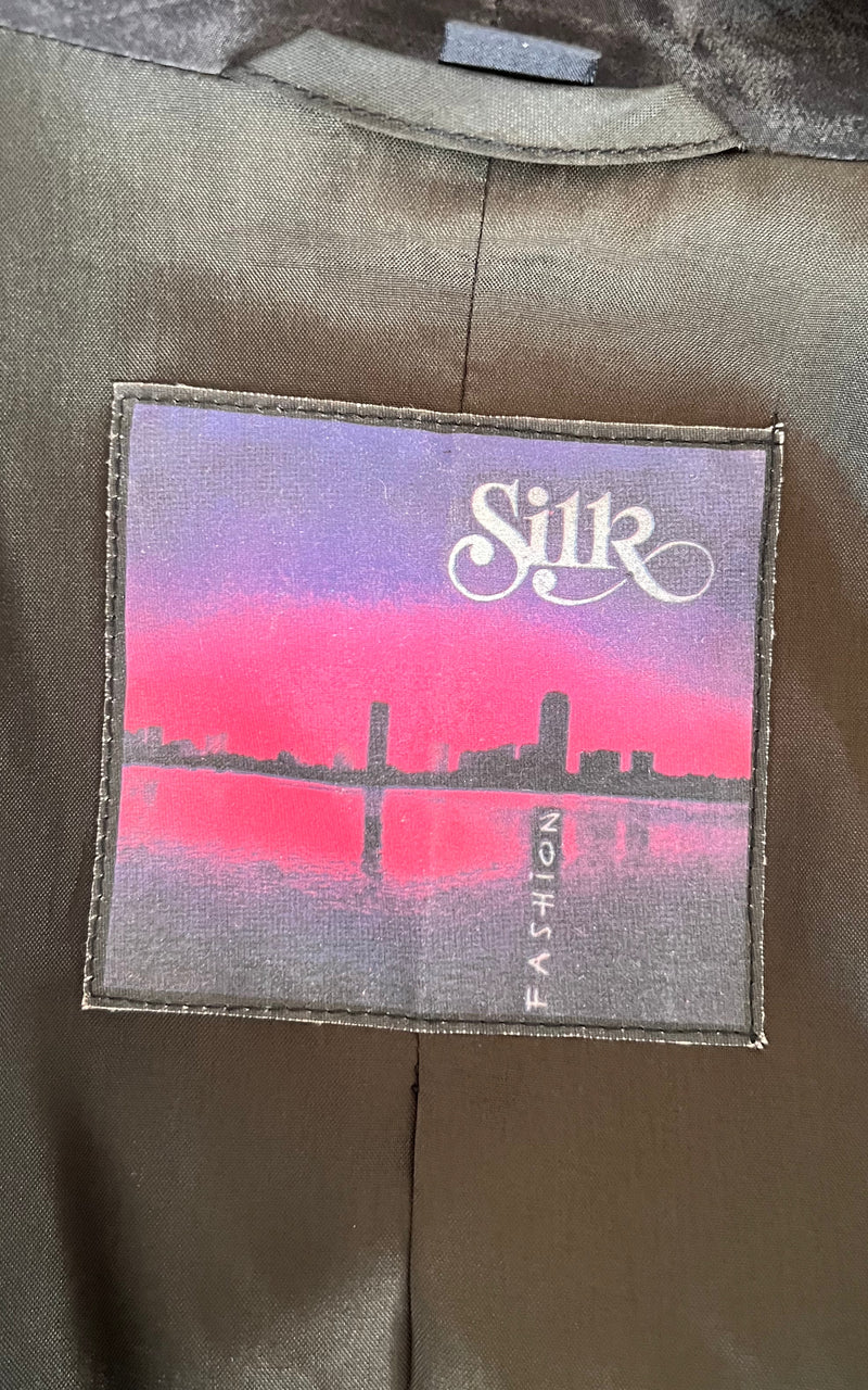 Vintage Acid Washed Silk Blazer