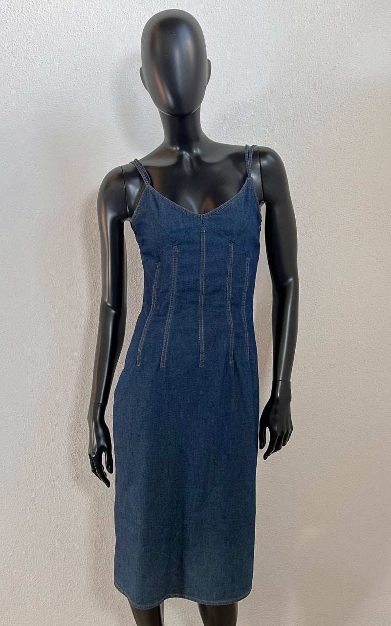 Vintage 90s D&G Denim Dress Dolce Gabbana
