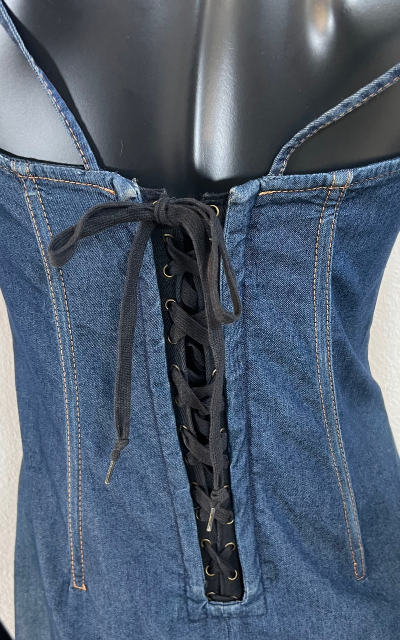 Vintage 90s D&G Denim Dress Dolce Gabbana