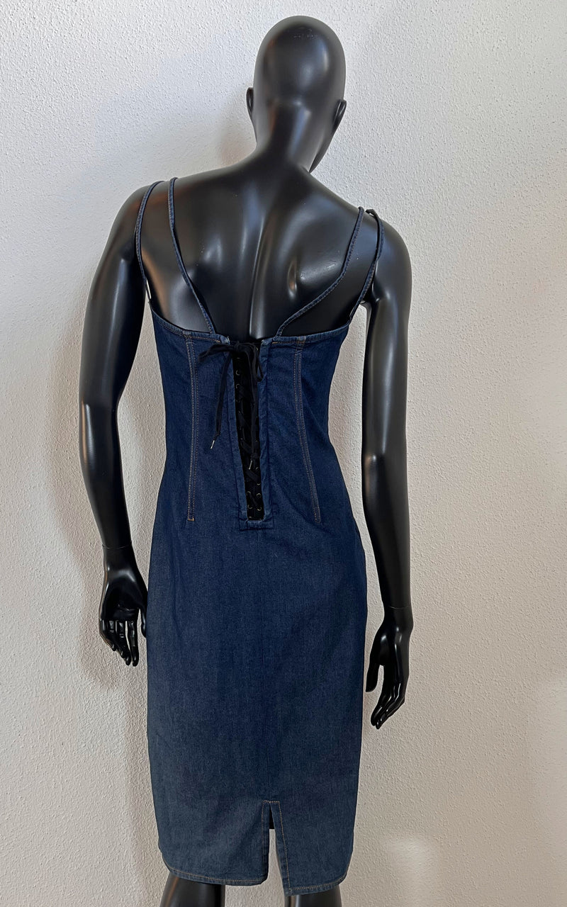 Vintage 90s D&G Denim Dress Dolce Gabbana