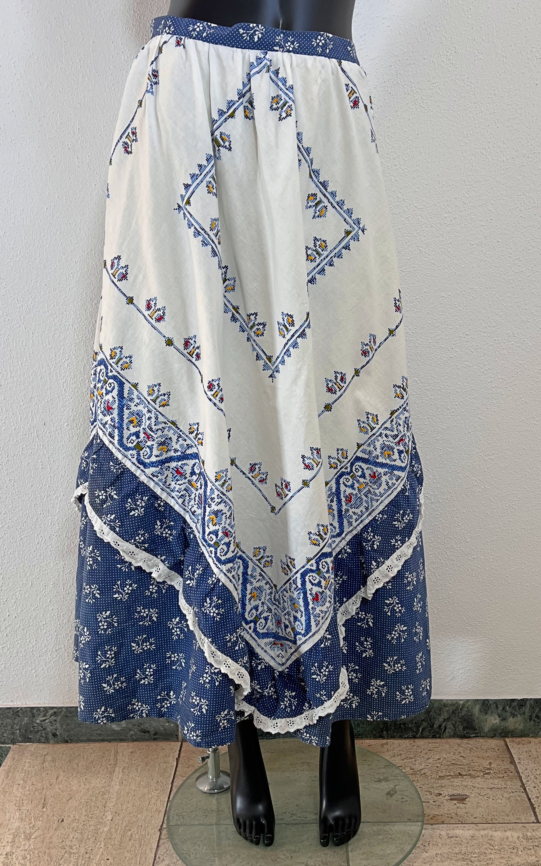 Gonna folcloristica vintage anni '70