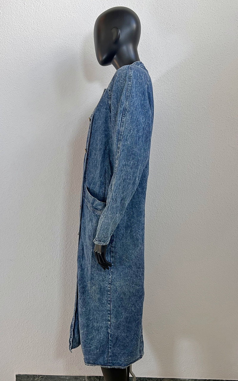 Vintage 80s Acid Washed Coat Dress