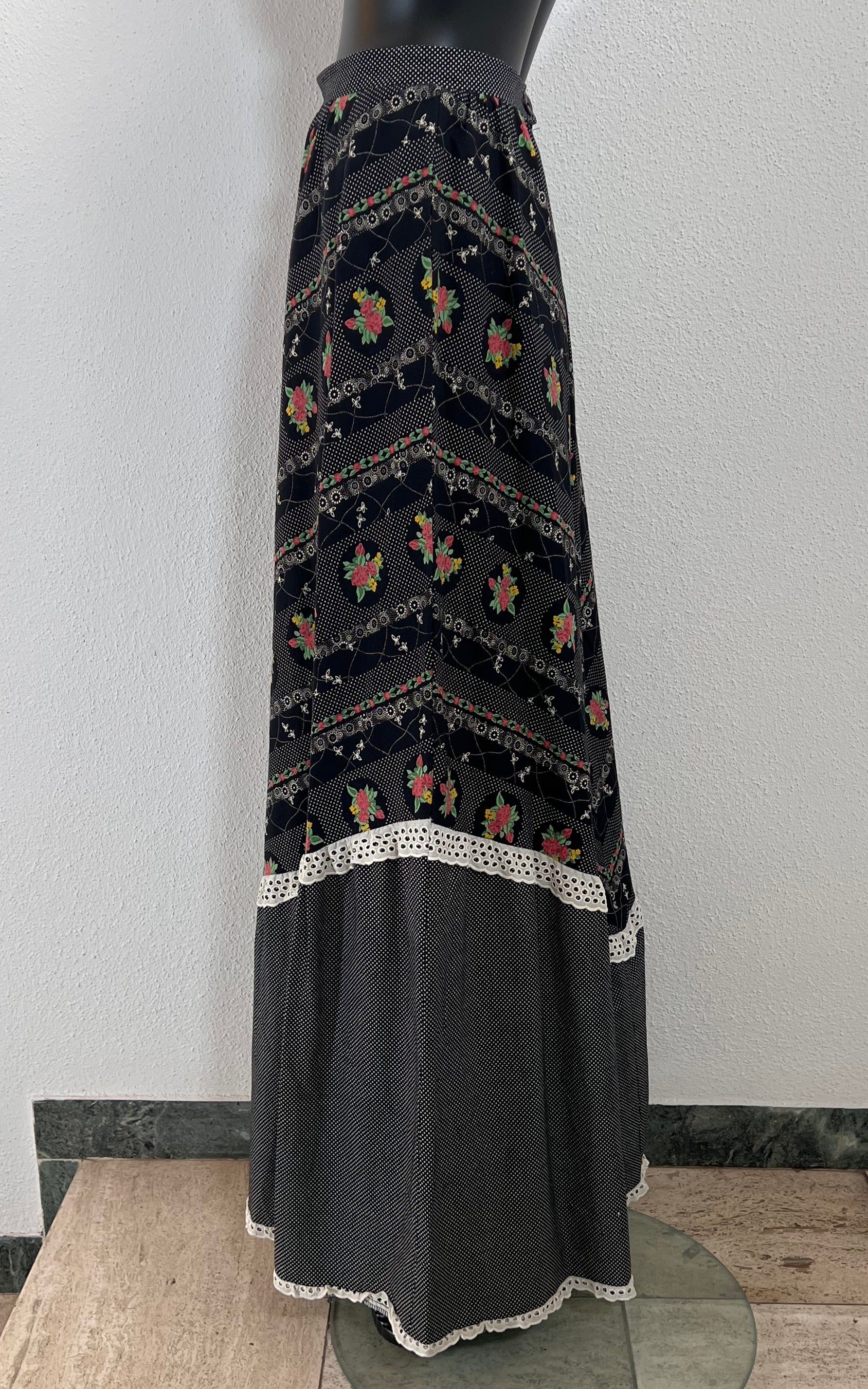 Gonna lunga vintage anni '70