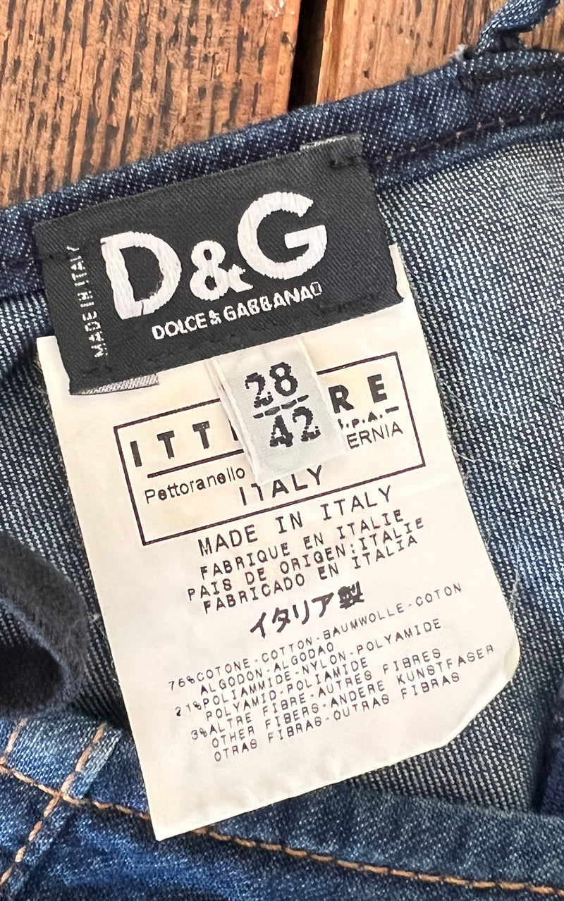 Vintage 90s D&G Denim Dress Dolce Gabbana